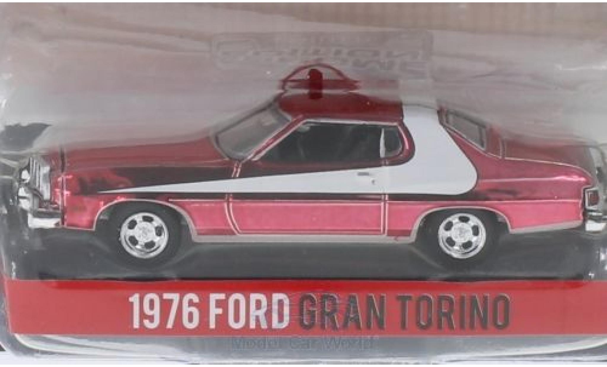 Ford Gran Torino 1/64 Greenlight rood Starsky & Hutch modelauto