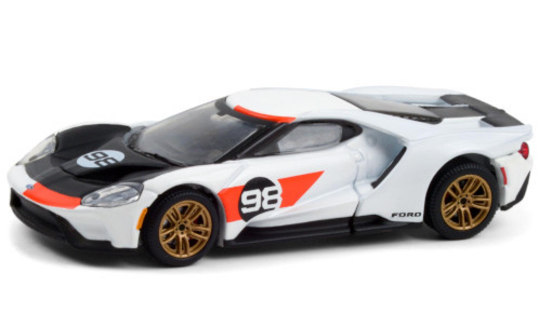 Ford GT 1/43 Greenlight wit/Dekor 2021 No.98 modelauto