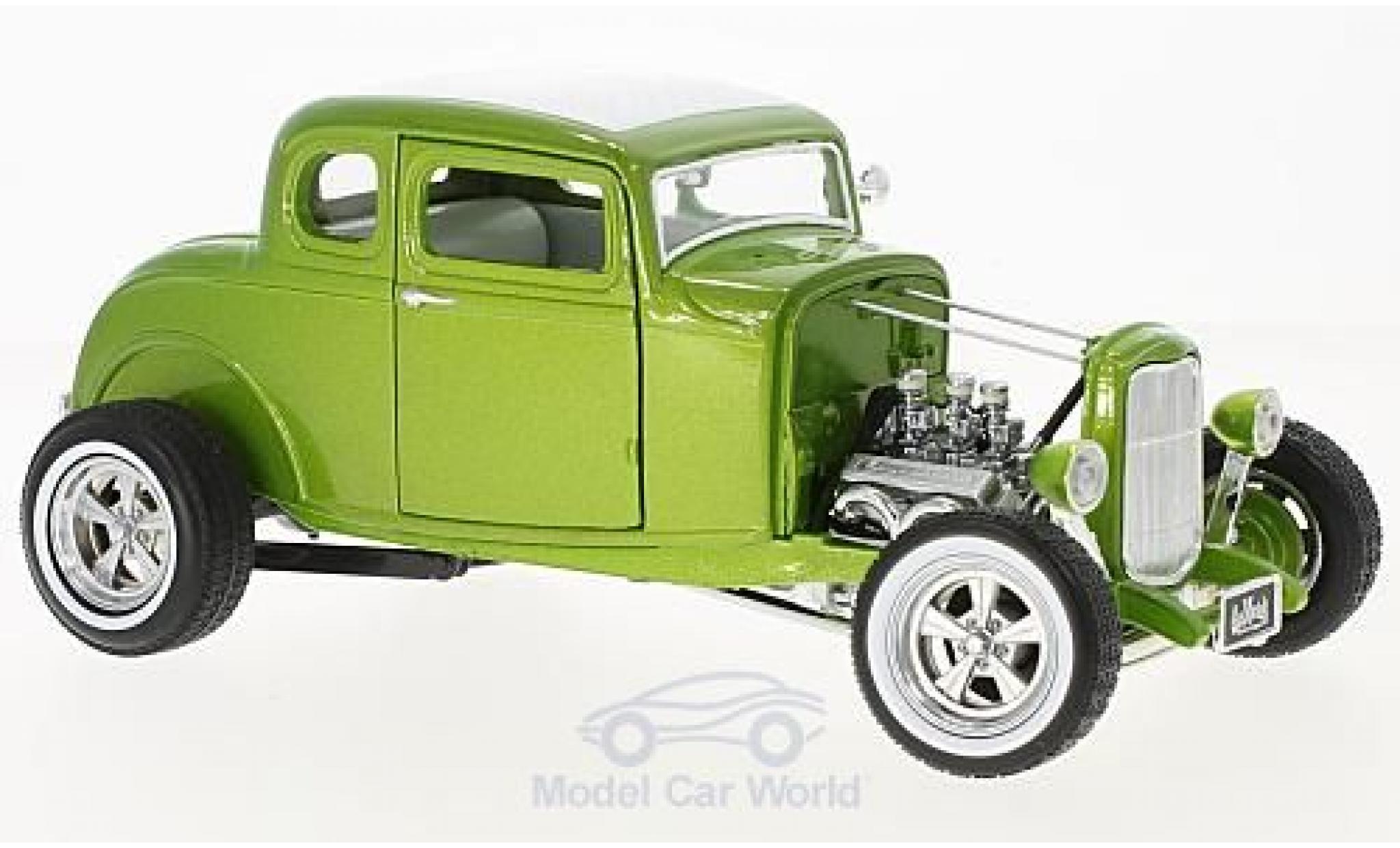 Ford Hot Rod 1/18 Greenlight Custom metallic groen/wit Gas Monkey Garage 1932 modelauto