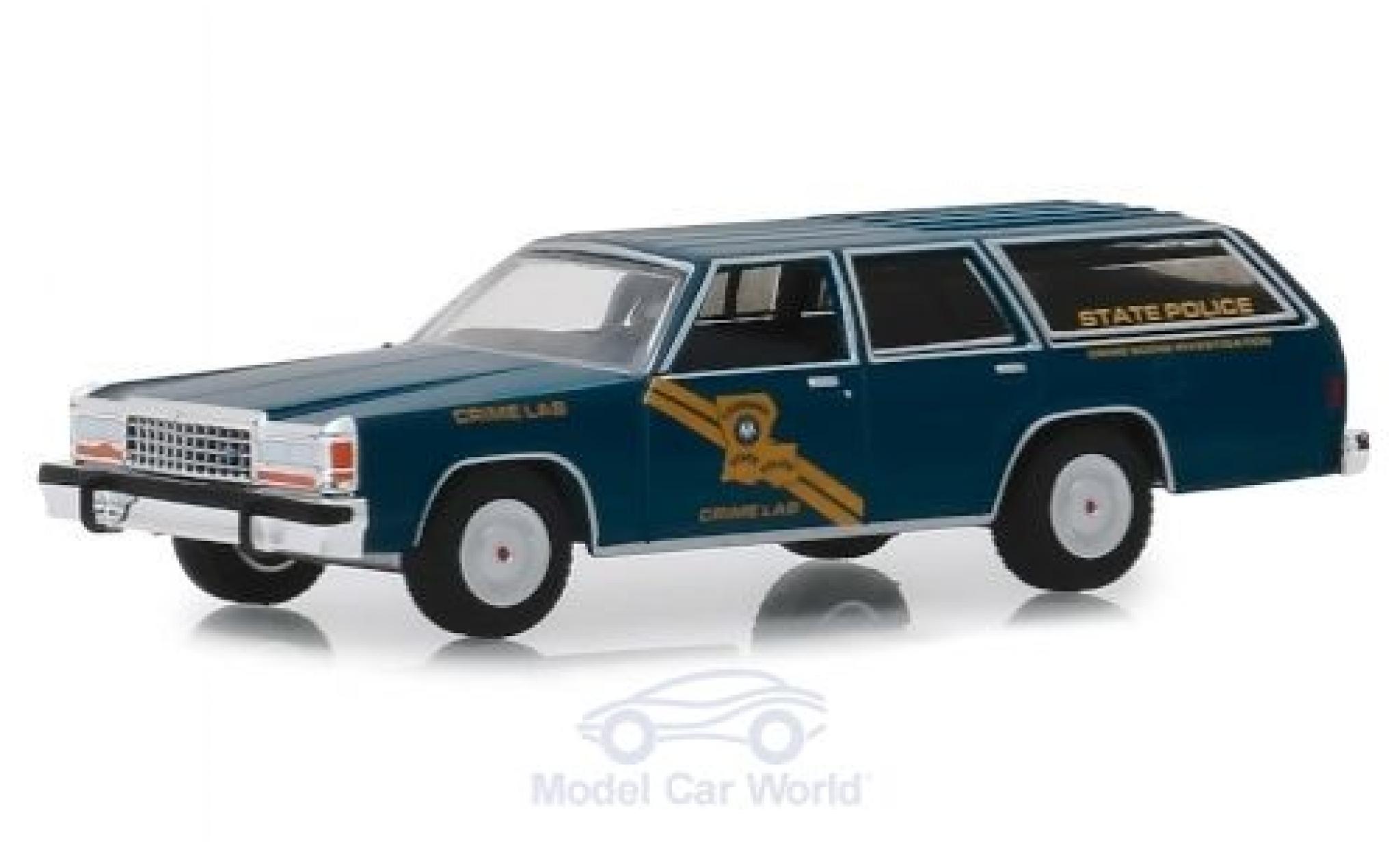 Ford LTD 1/64 Greenlight Crown Victoria Wagon Louisiana State Politie 1987 modelauto