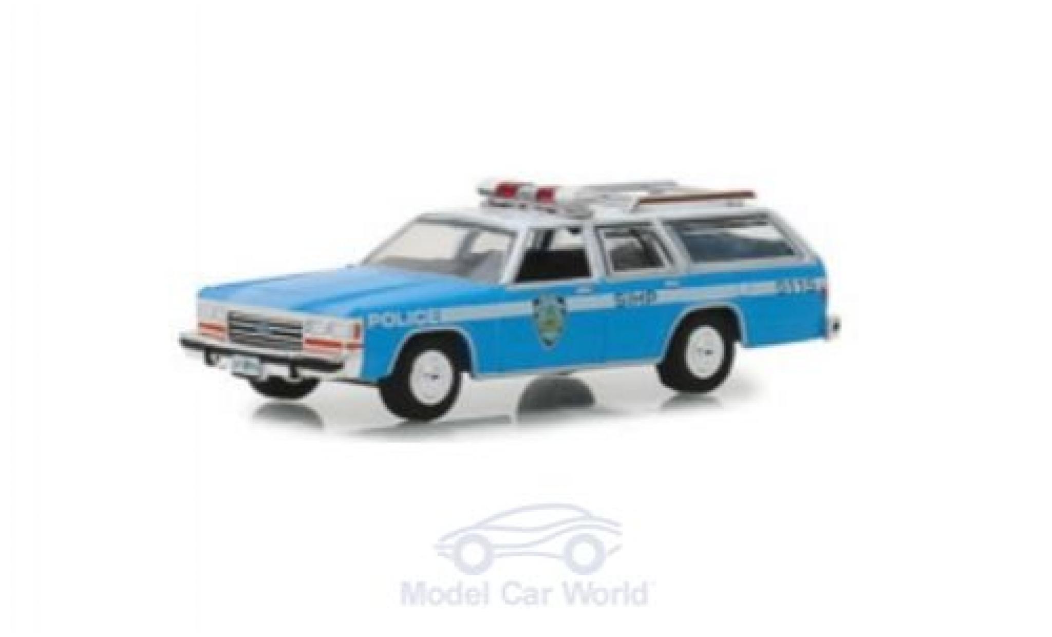 Ford LTD 1/64 Greenlight Crown Victoria Wagon NYPD 1988 modelauto