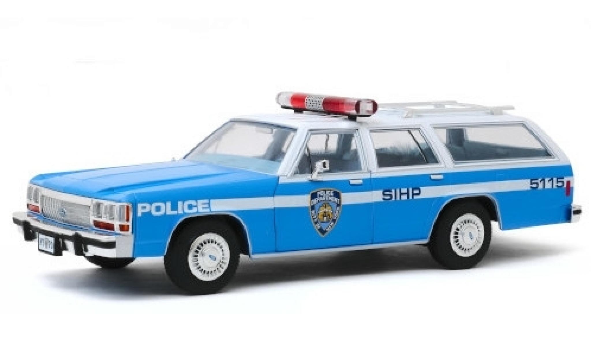 Ford LTD 1/18 Greenlight Crown Victoria Wagon NYPD - New York City Politie Department 1988 Artisan Collection modelauto