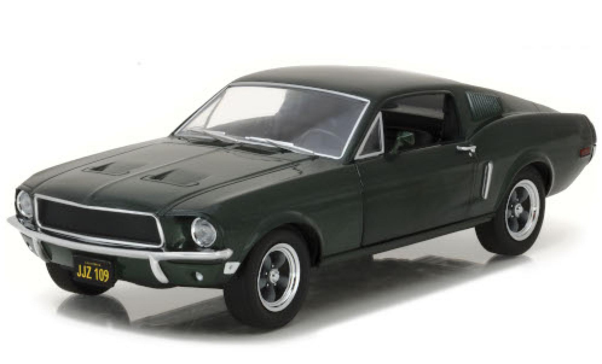 Ford Mustang 1/24 Greenlight GT Fastback metallic groen 1968 modelauto