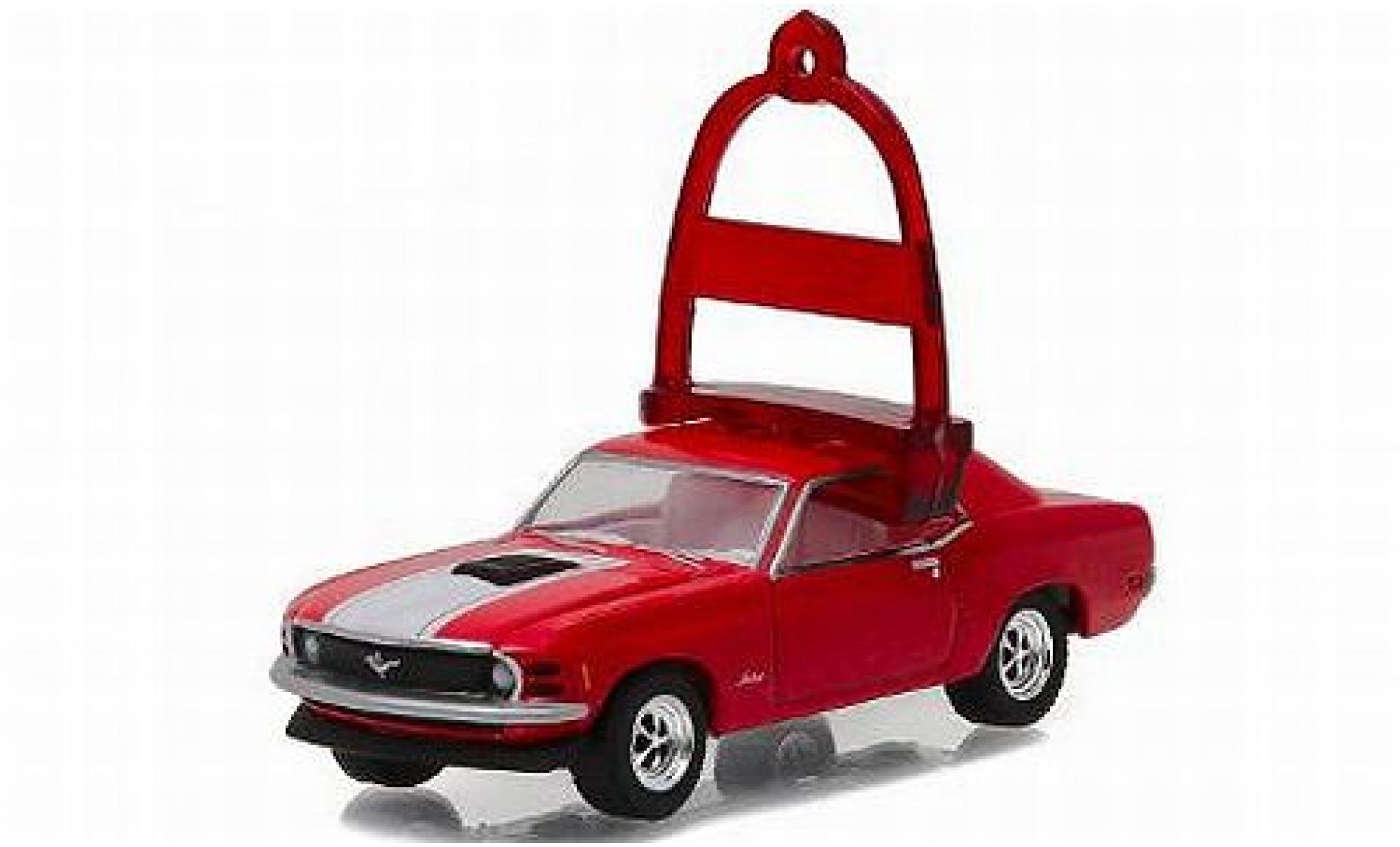 Ford Mustang 1/64 Greenlight metallic rood/Dekor 1970 vacances Ornaments Series 1 sans Vitrine modelauto