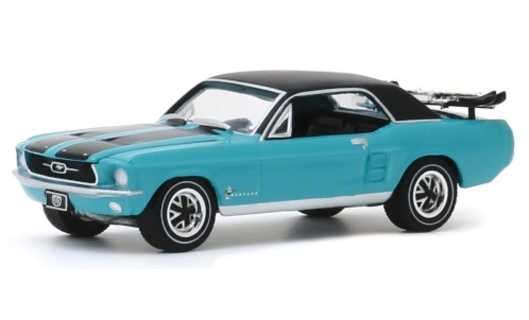 Ford Mustang 1/64 Greenlight Ski Country Special t&uuml;rkis/matt-zwart 1967 modelauto