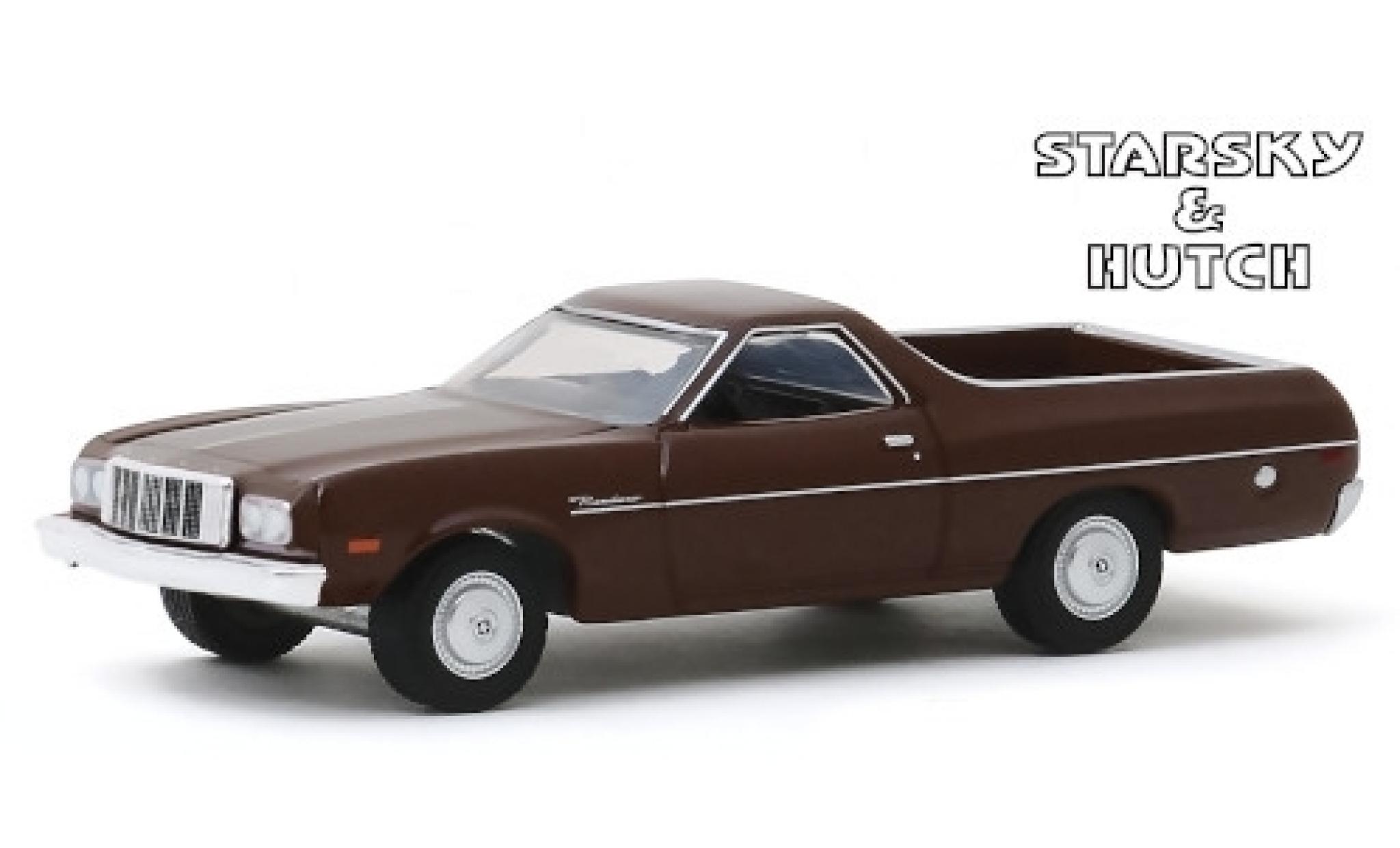Ford Ranchero 1/64 Greenlight bruin Starsky & Hutch 1974 modelauto