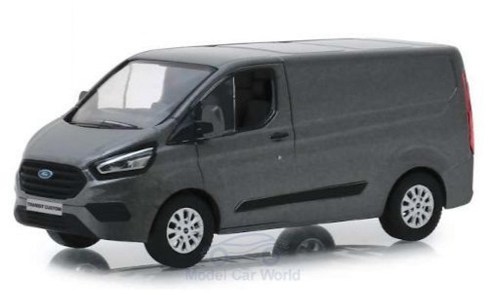 Ford Transit 1/43 Greenlight Custom (V362) MCA metallic grijs 2018 modelauto
