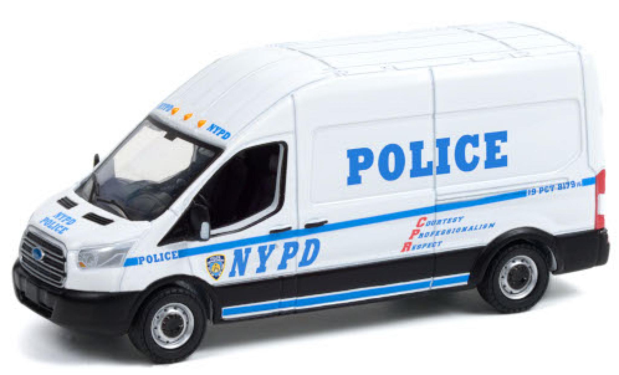 Ford Transit 1/64 Greenlight LWB HD NYPD - New York City Politie Department 2015 modelauto