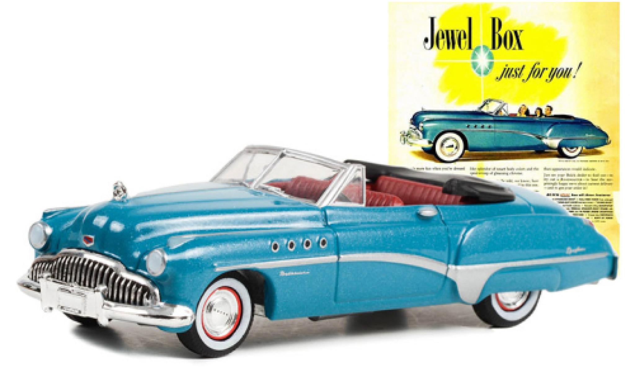 Buick Roadmaster 1/64 Greenlight Cabriolet metallic turquoise 1949 modelauto