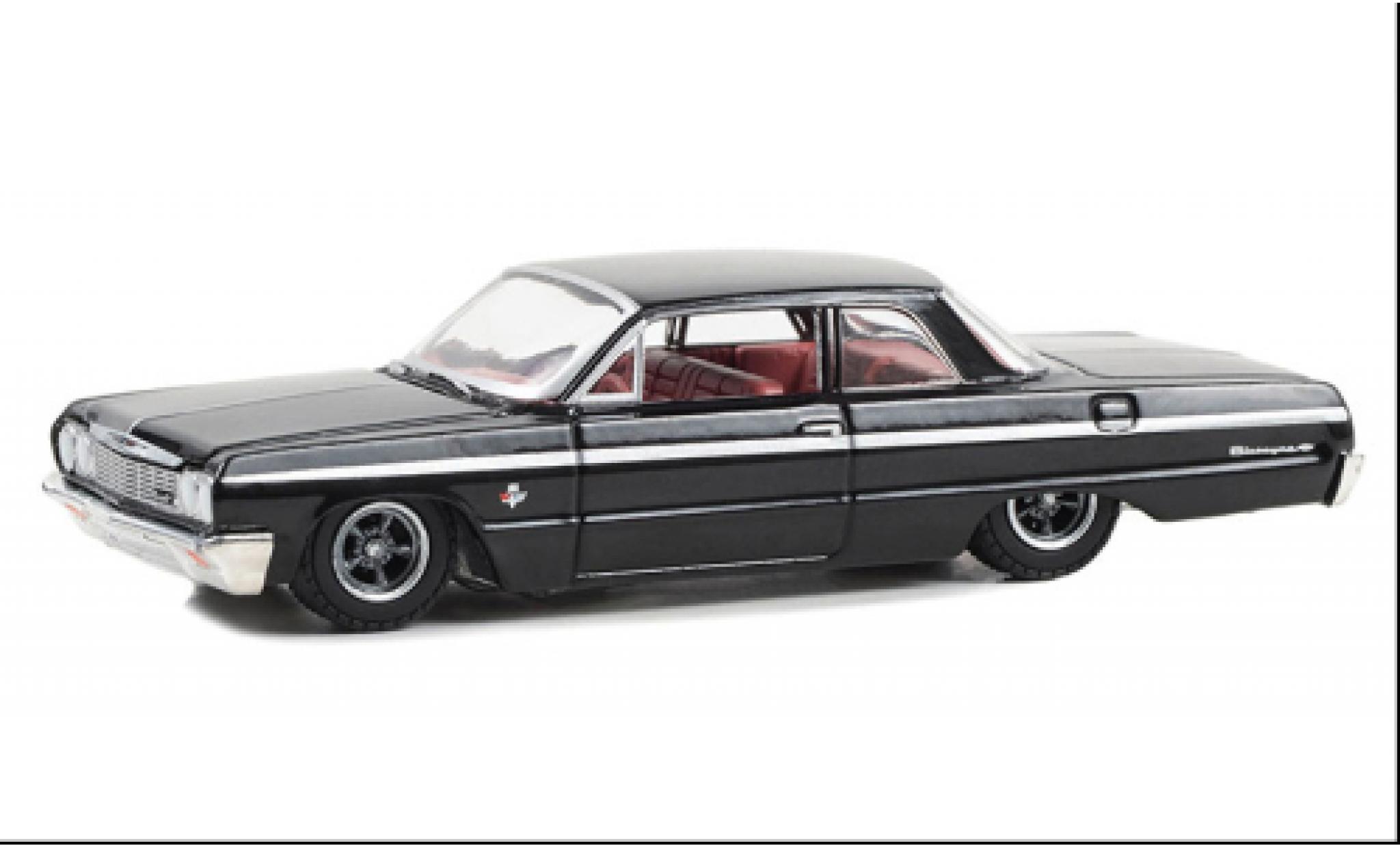 Chevrolet Biscayne 1/64 Greenlight zwart 1964 modelauto
