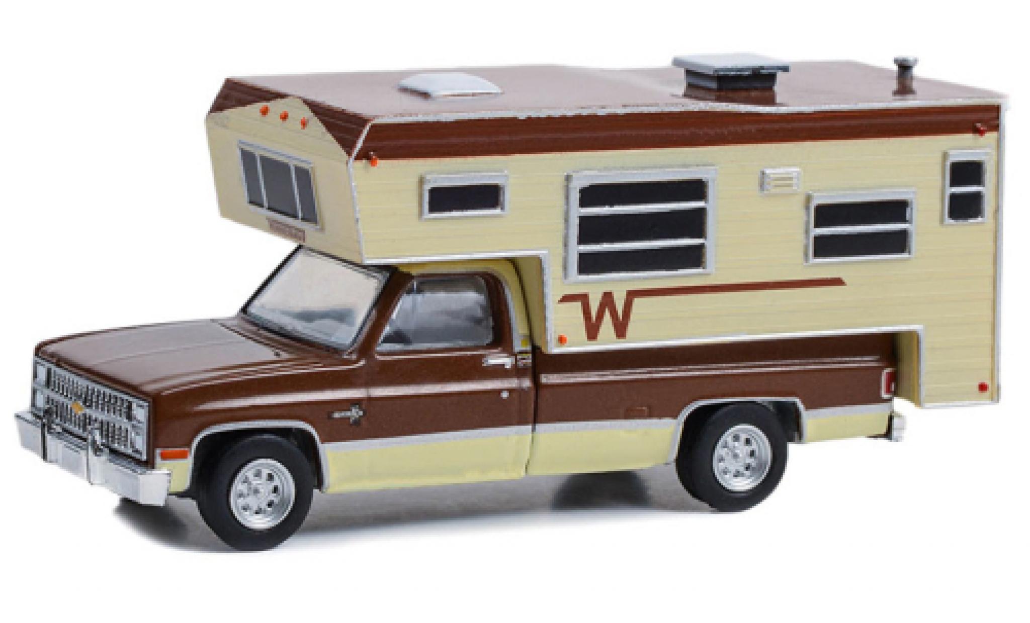 Chevrolet C-20 1/64 Greenlight Silverado metallic brun/beige 1982 modelauto