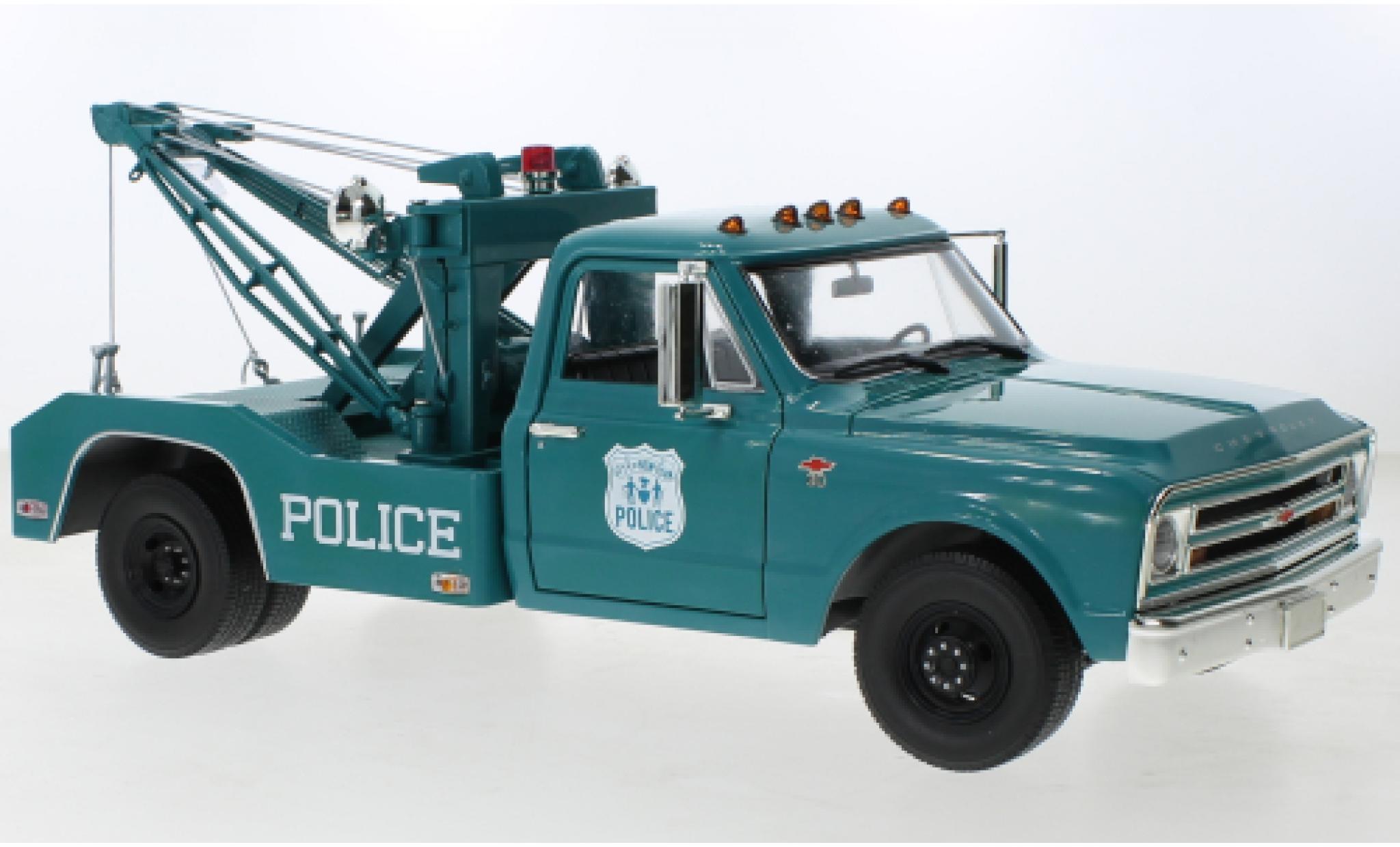 Chevrolet C-30 1/18 Greenlight Dually Wrecker City Of Nouveau York Politie 1967 modelauto