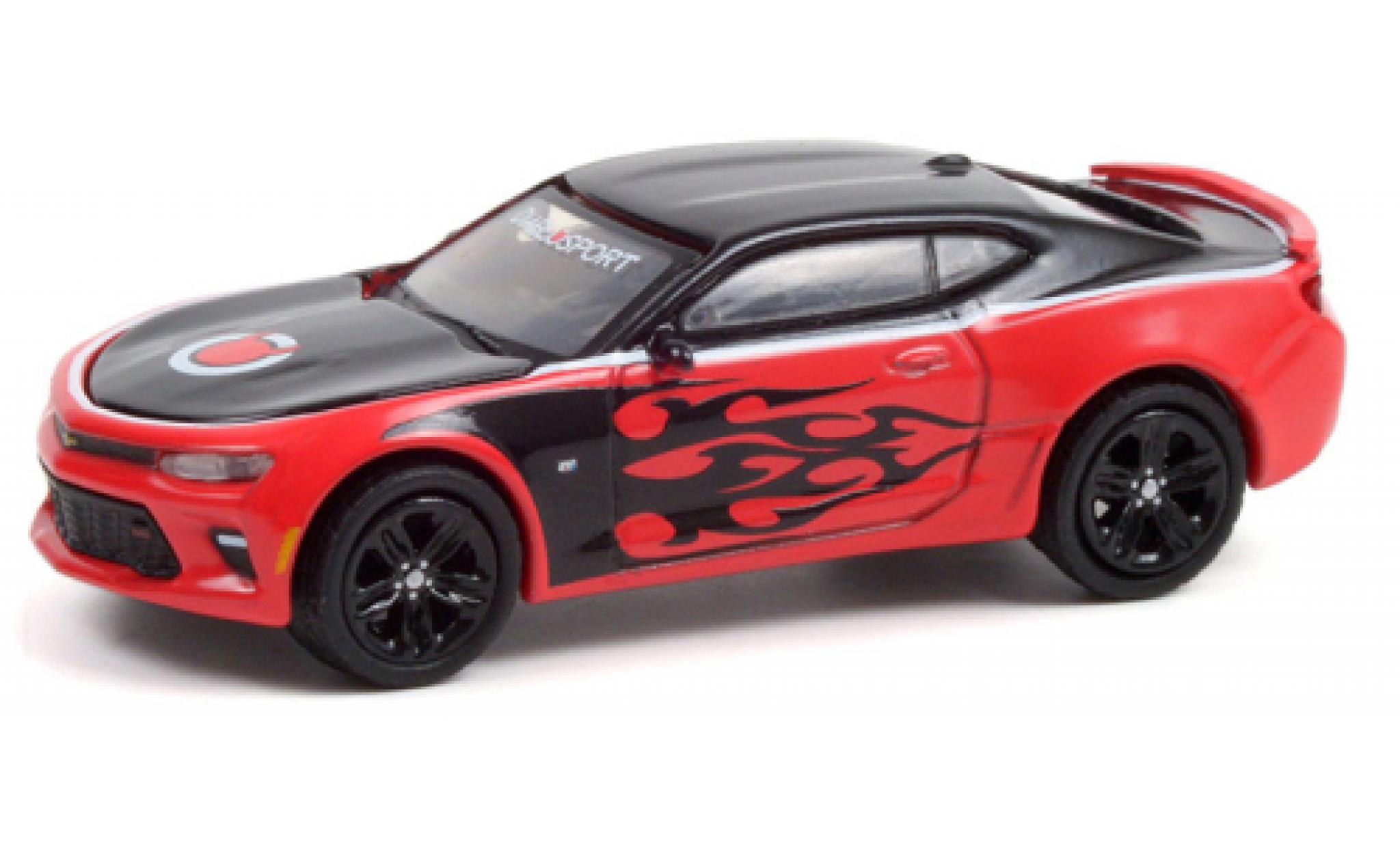 Chevrolet Camaro 1/64 Greenlight SS rood/zwart Diablo Sport 2016 modelauto