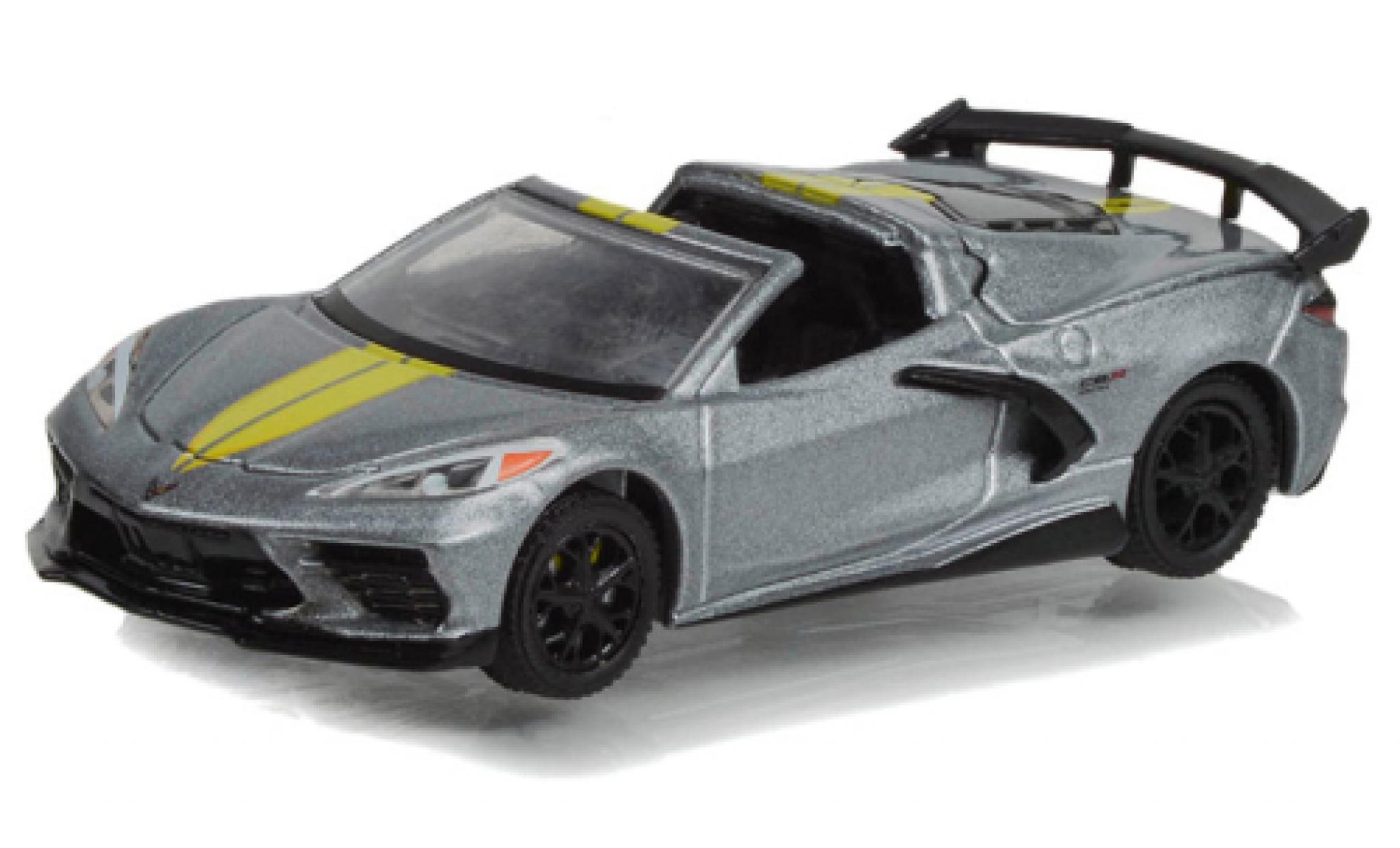 Chevrolet Corvette 1/64 Greenlight (C8) Stingray Cabriolet grijs 2022 modelauto