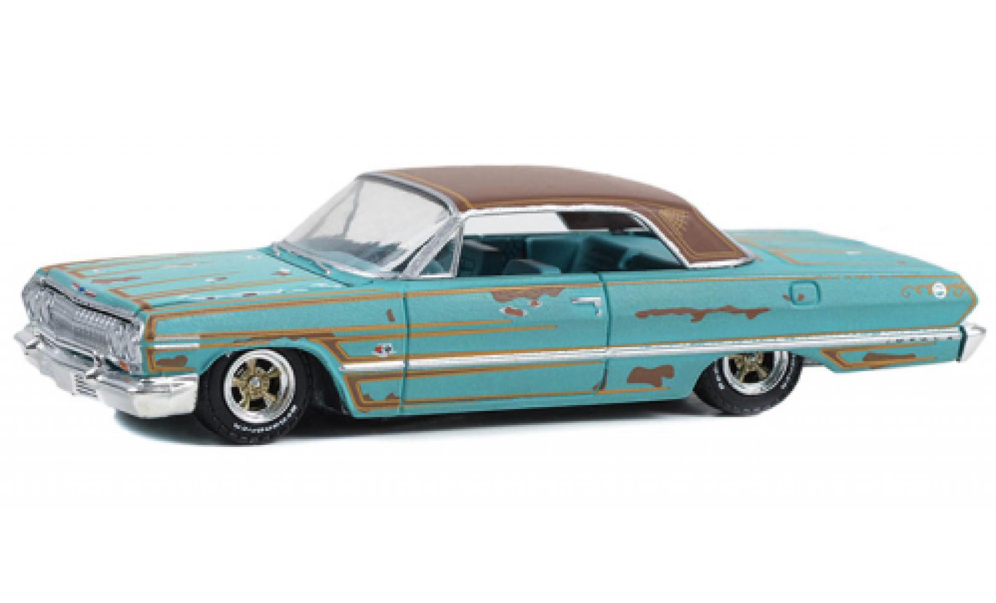 Chevrolet Impala 1/64 Greenlight la chaux/brun 1963 modelauto