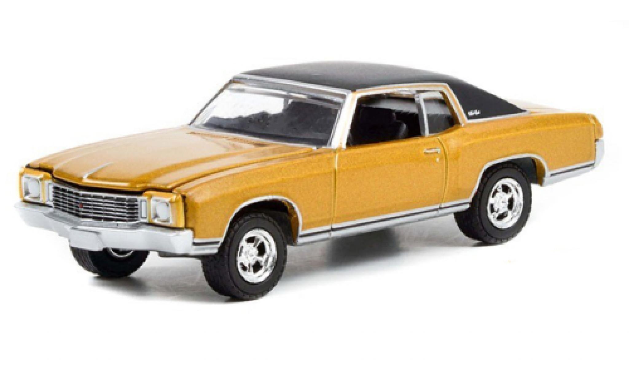 Chevrolet Monte Carlo 1/64 Greenlight gold/zwart Counting Cars 1972 modelauto