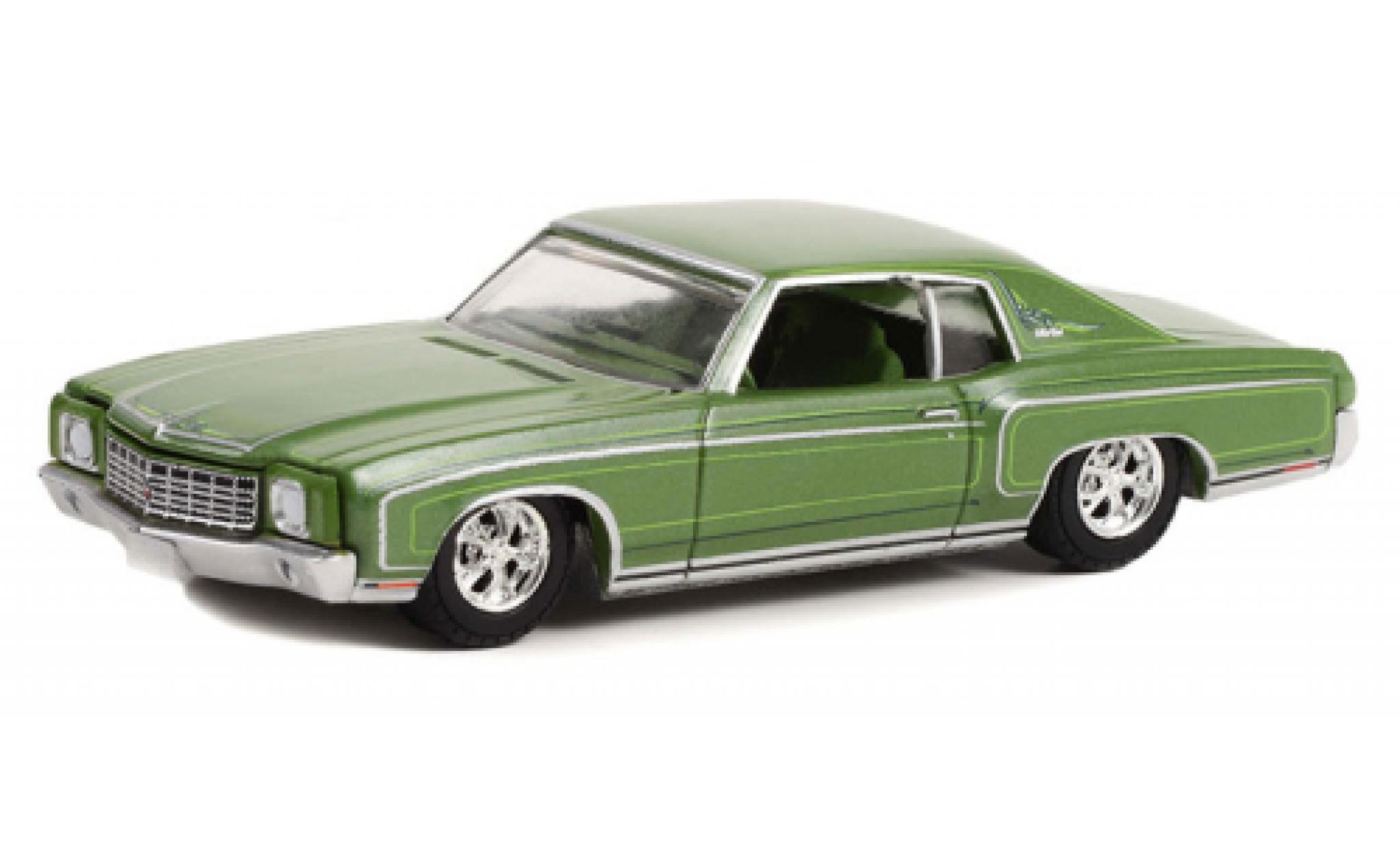 Chevrolet Monte Carlo 1/64 Greenlight metallic groen 1970 modelauto