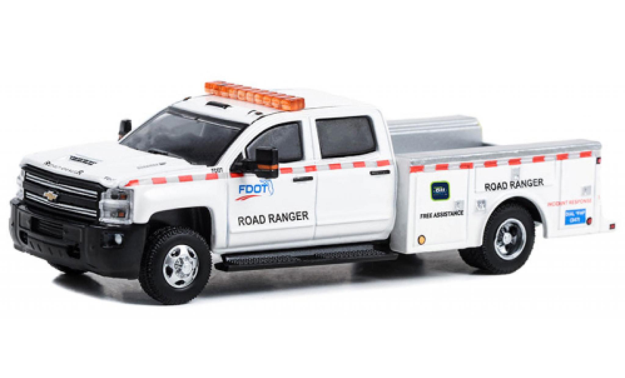 Chevrolet Silverado 1/64 Greenlight 3500 Dually Service Bed pie 2018 modelauto