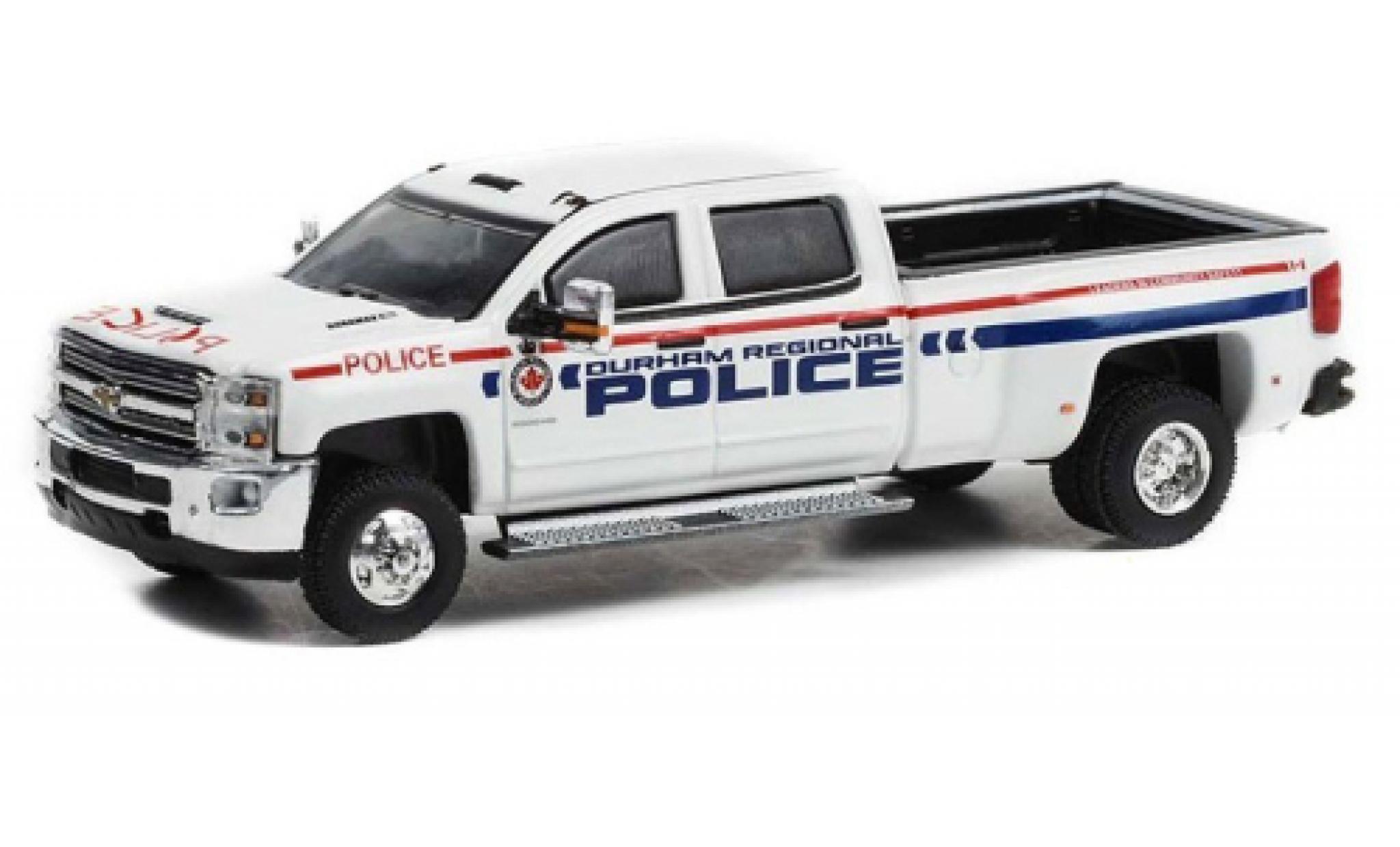 Chevrolet Silverado 1/64 Greenlight 3500HD Dually Durham Regional Politie 2018 modelauto