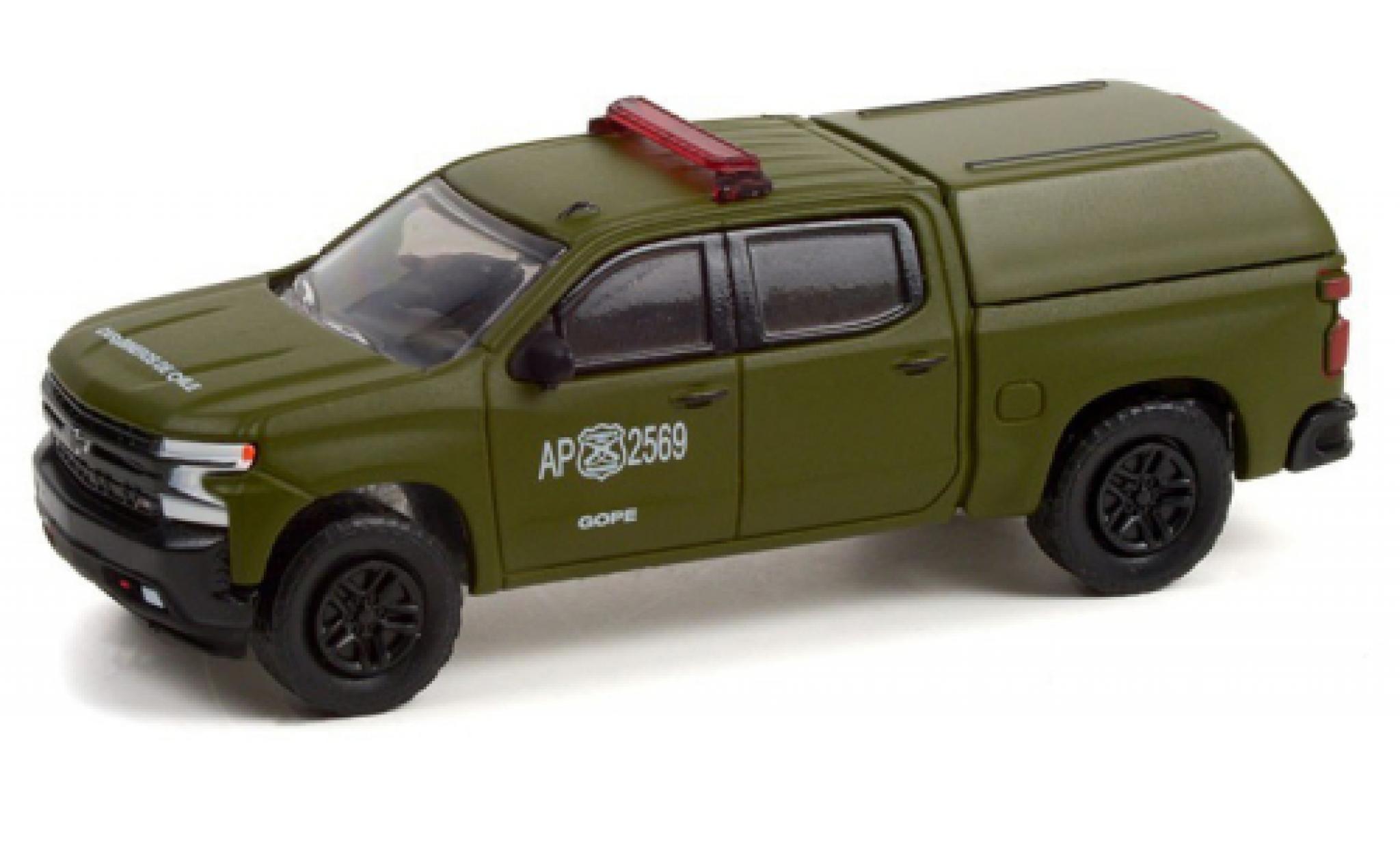 Chevrolet Silverado 1/64 Greenlight LT Trail Boss Z71 Carabineros de Chile 1972 modelauto