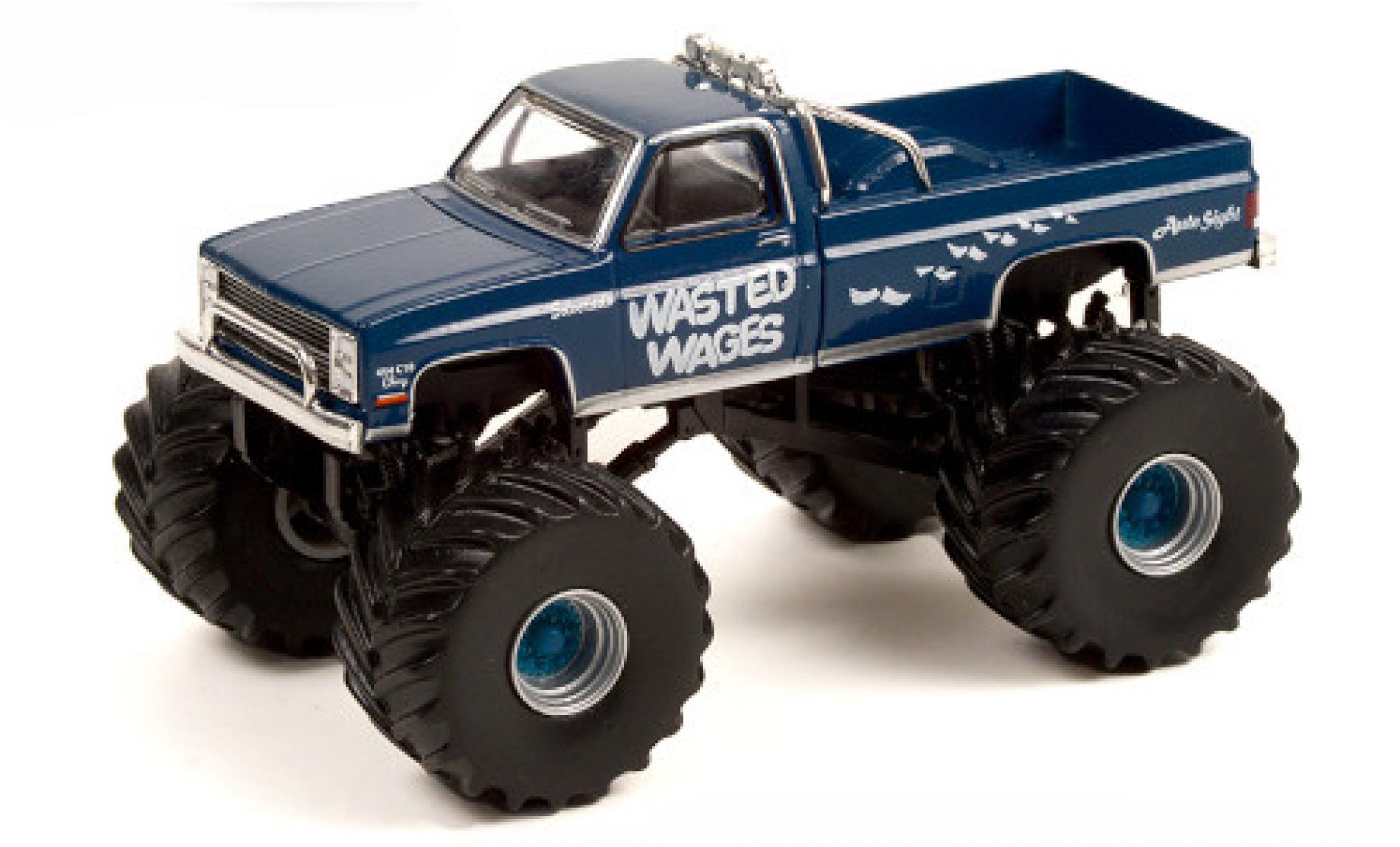 Chevrolet Silverado 1/64 Greenlight Wasted Wages 1987 modelauto