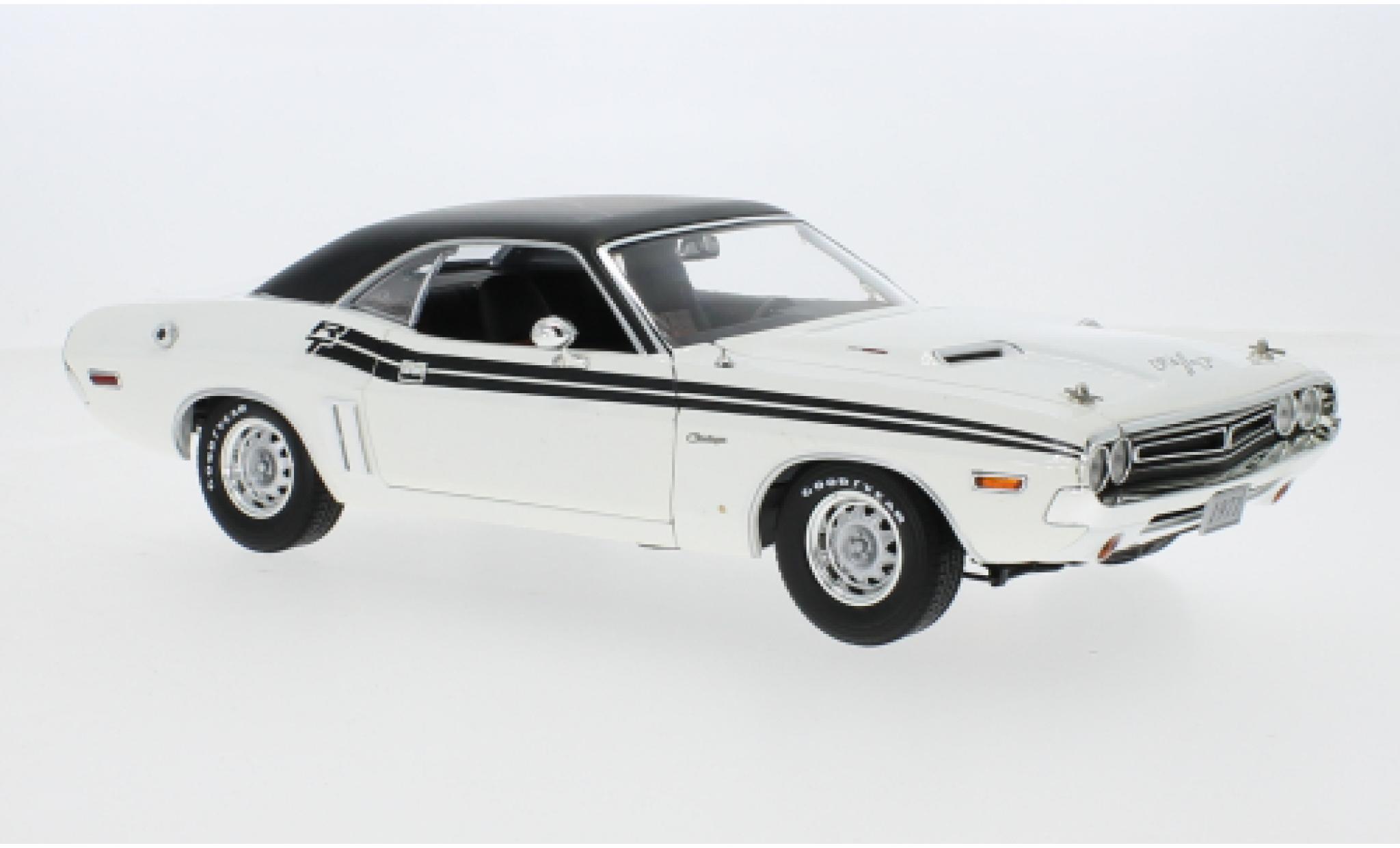 Dodge Challenger 1/18 Greenlight R/T wit/zwart 1971 modelauto