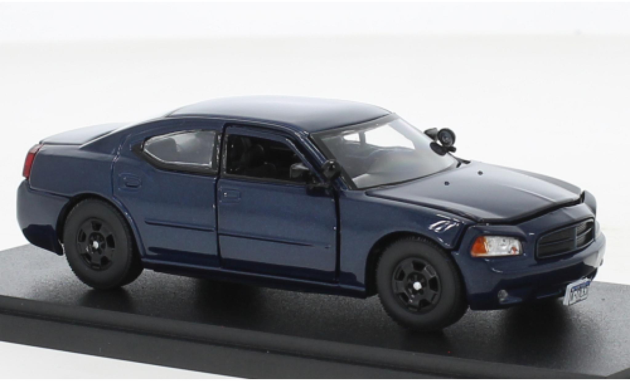 Dodge Charger 1/43 Greenlight metallic blauw 2006 modelauto