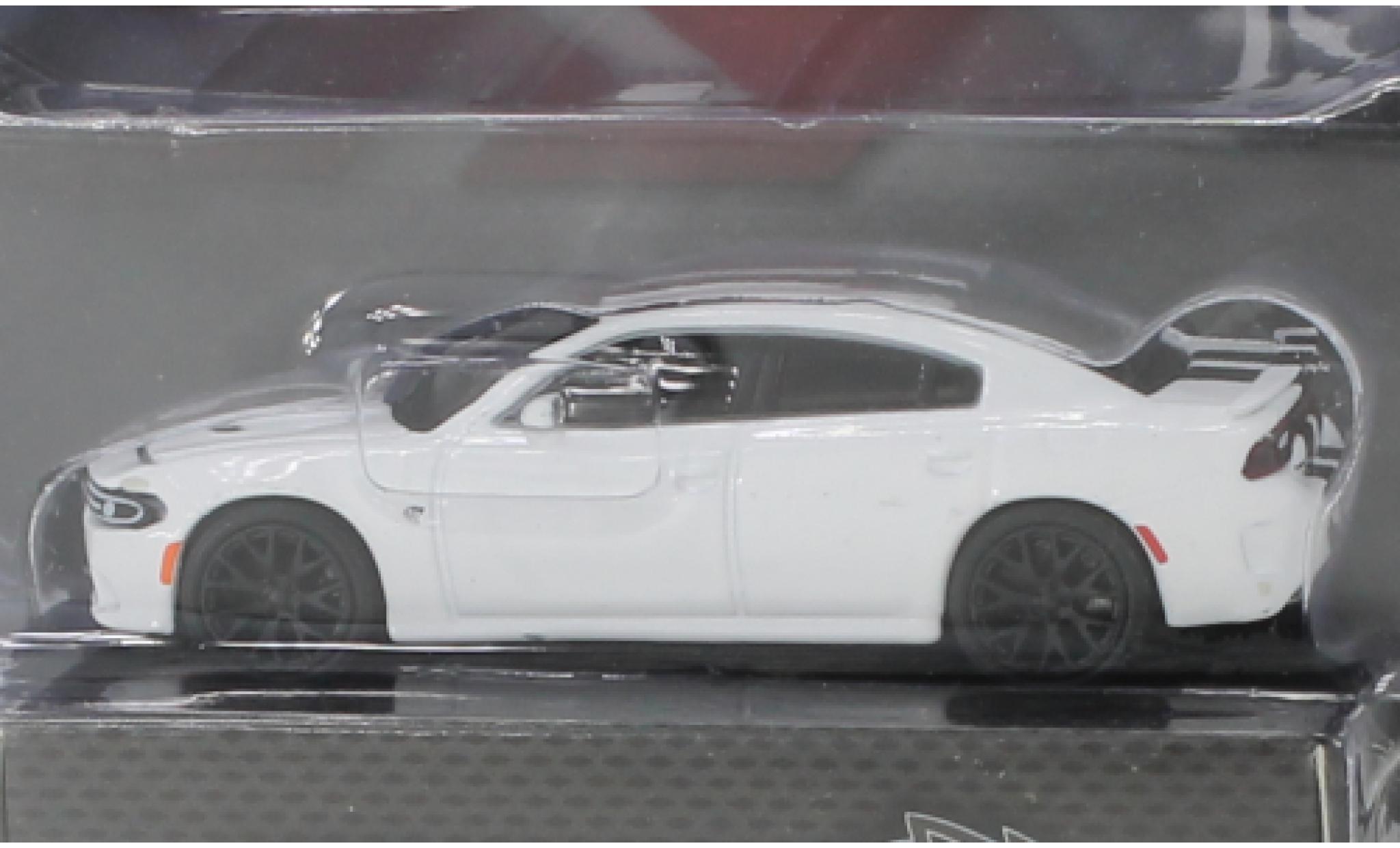 Dodge Charger 1/64 Greenlight SRT Hellcat wit/zwart 2018 modelauto