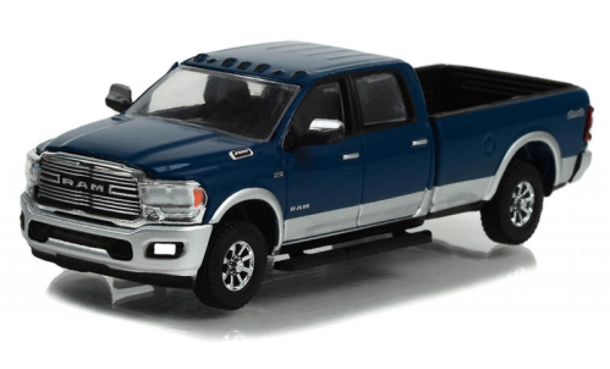 Dodge RAM 1/64 Greenlight 2500 Laramie 4x4 blauw/grijs 2022 modelauto