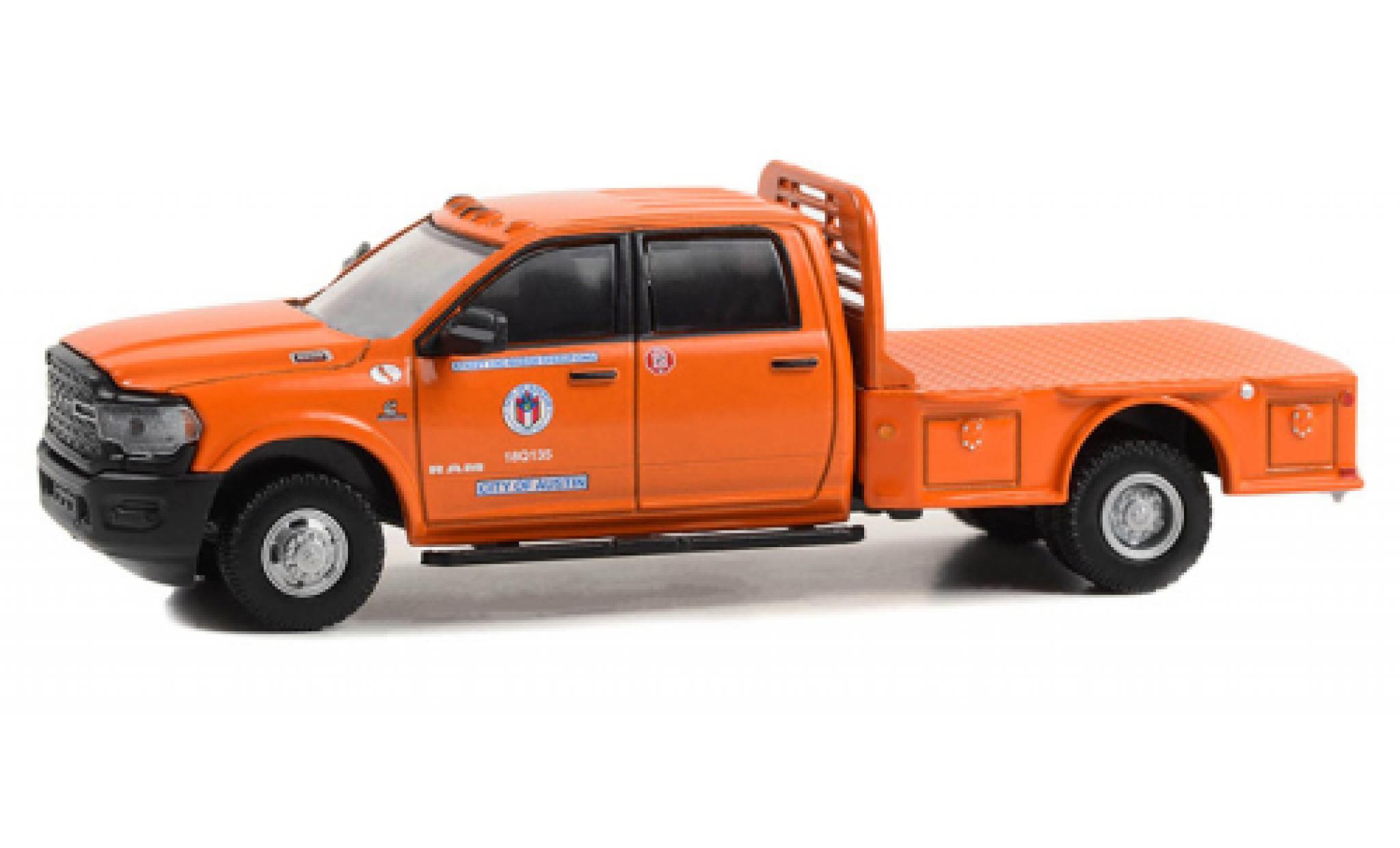 RAM 3 1/64 Greenlight Dodge 500 Dually Flatbed City of Austin Public Works 202 modelauto