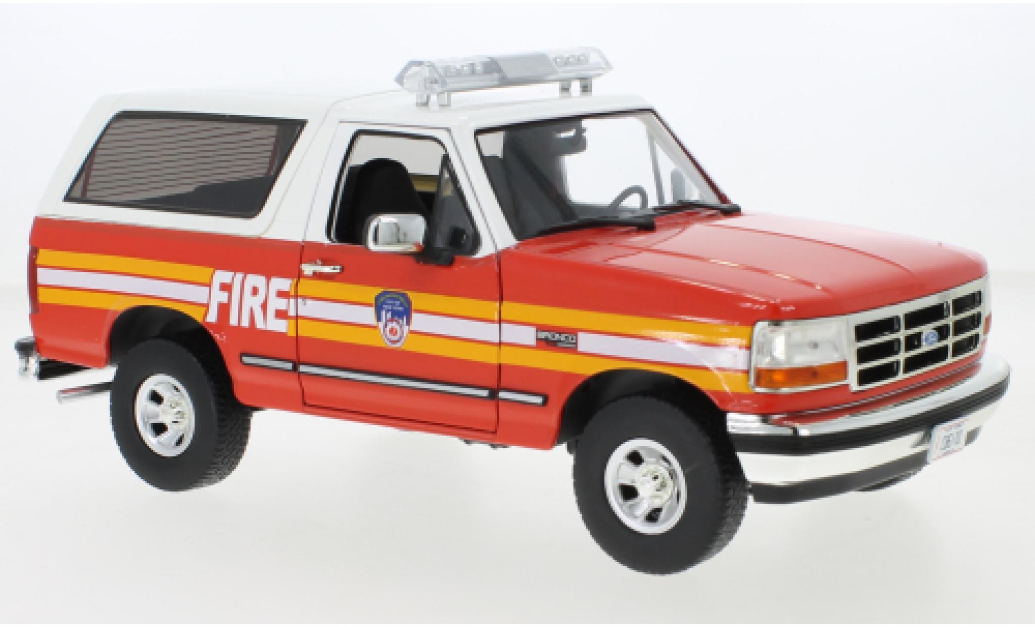 Ford Bronco 1/18 Greenlight New York City Fire Department 1996 modelauto