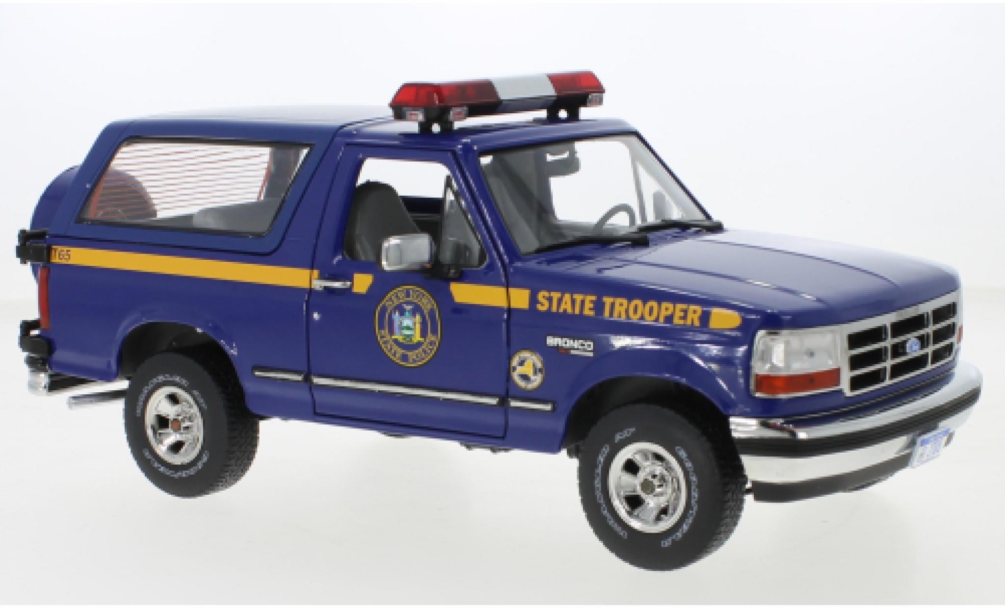 Ford Bronco 1/18 Greenlight XLT New York State Politie 1996 modelauto