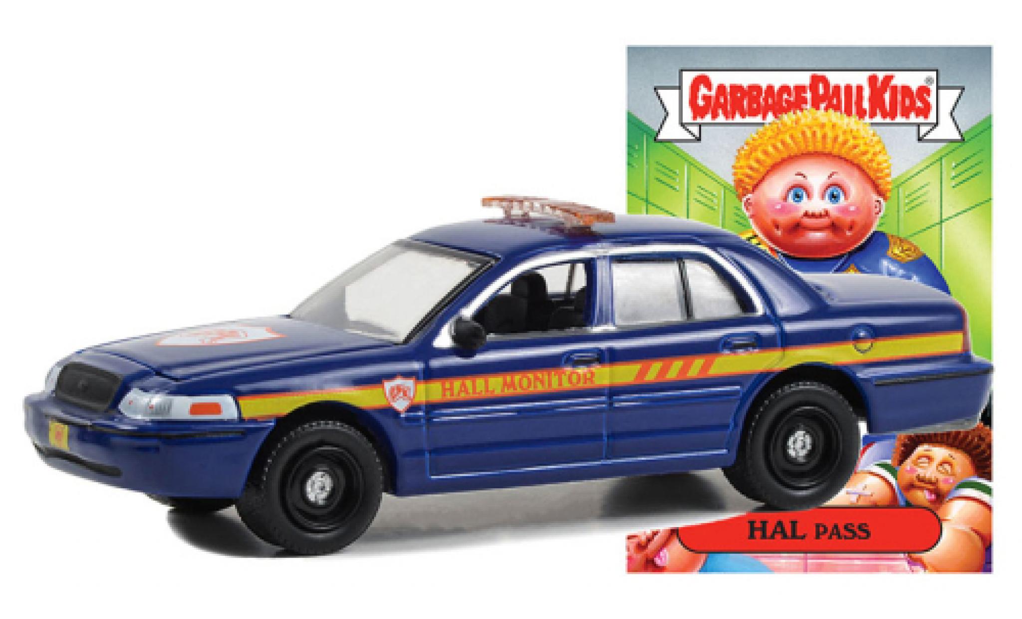 Ford Crown 1/64 Greenlight Victoria Politie Interceptor blauw fonc&eacute; 2008 modelauto