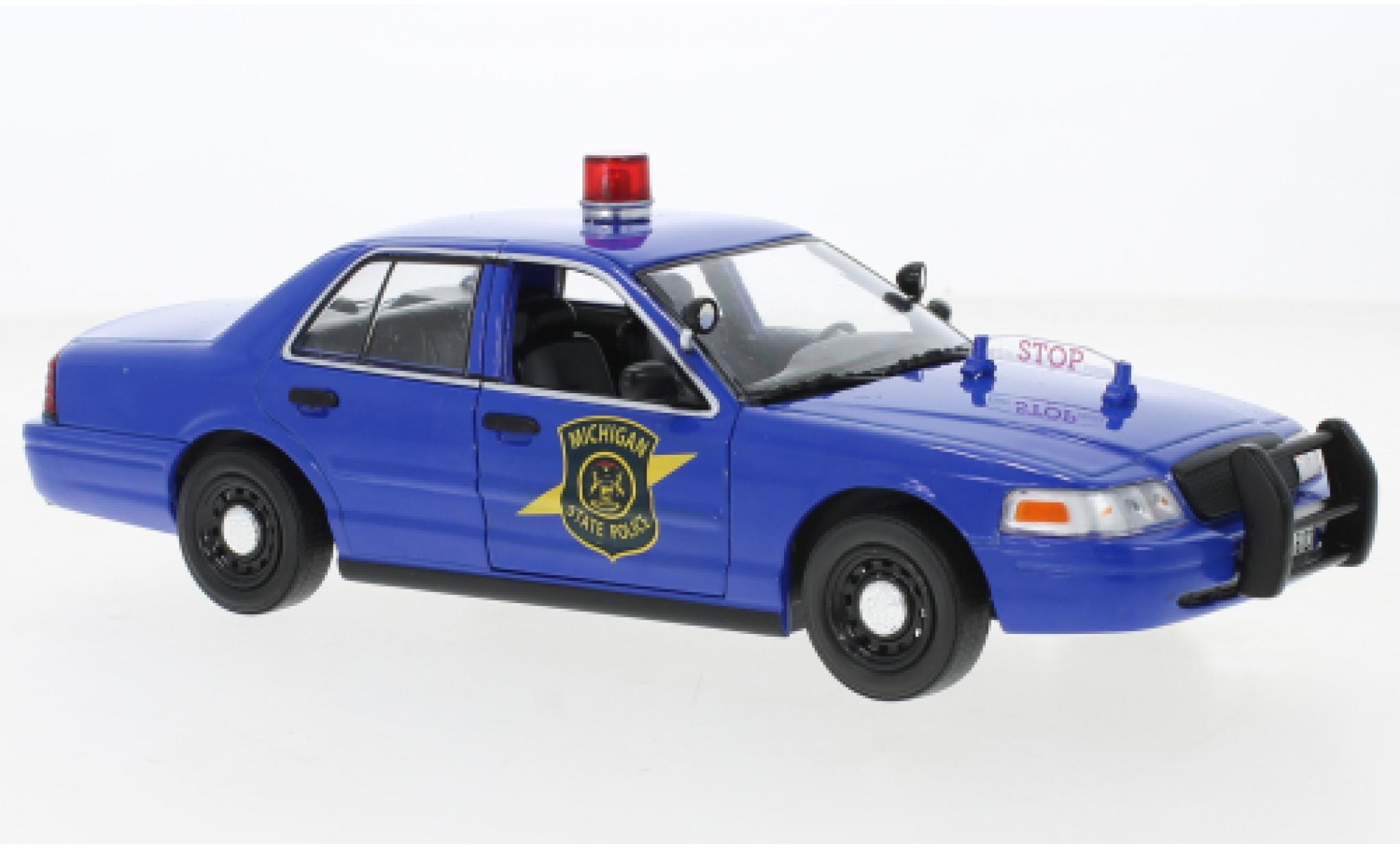 Ford Crown 1/24 Greenlight Victoria Politie Interceptor Michigan State Politie 2008 modelauto
