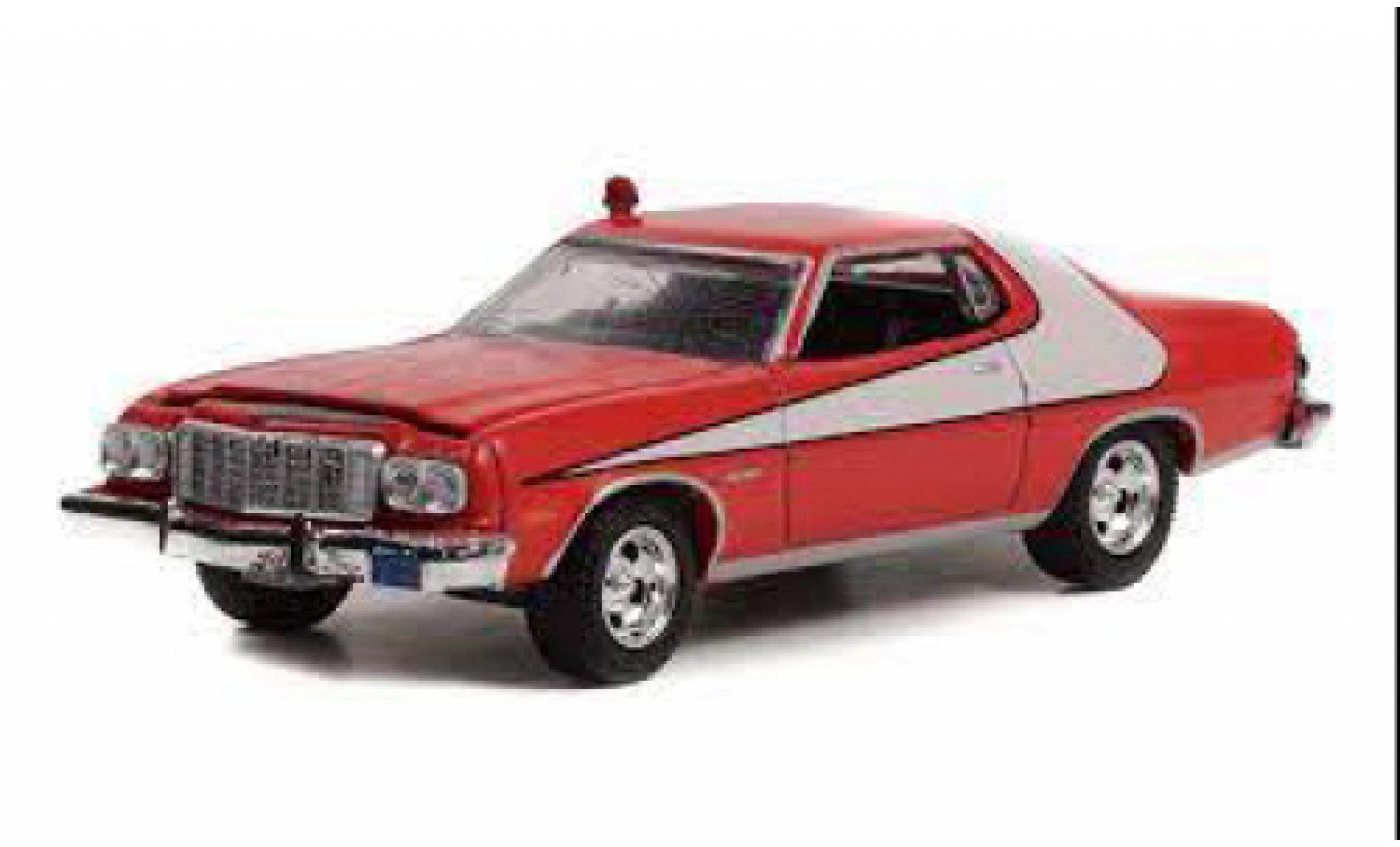 Ford Gran Torino 1/64 Greenlight rood/wit Starsky & Hutch 1976 modelauto