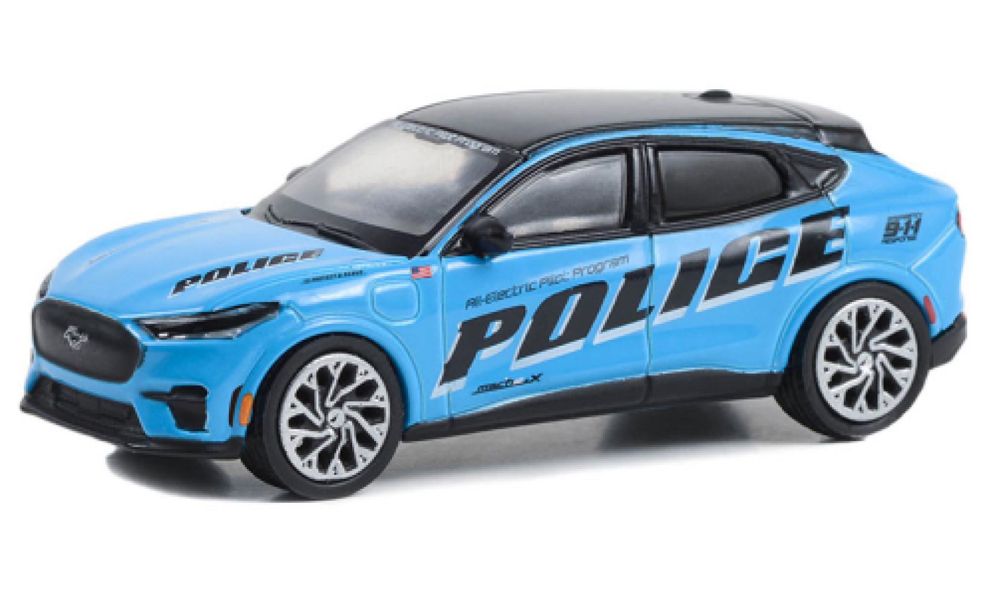 Ford Mustang 1/64 Greenlight Mach E Politie (USA) 2022 modelauto