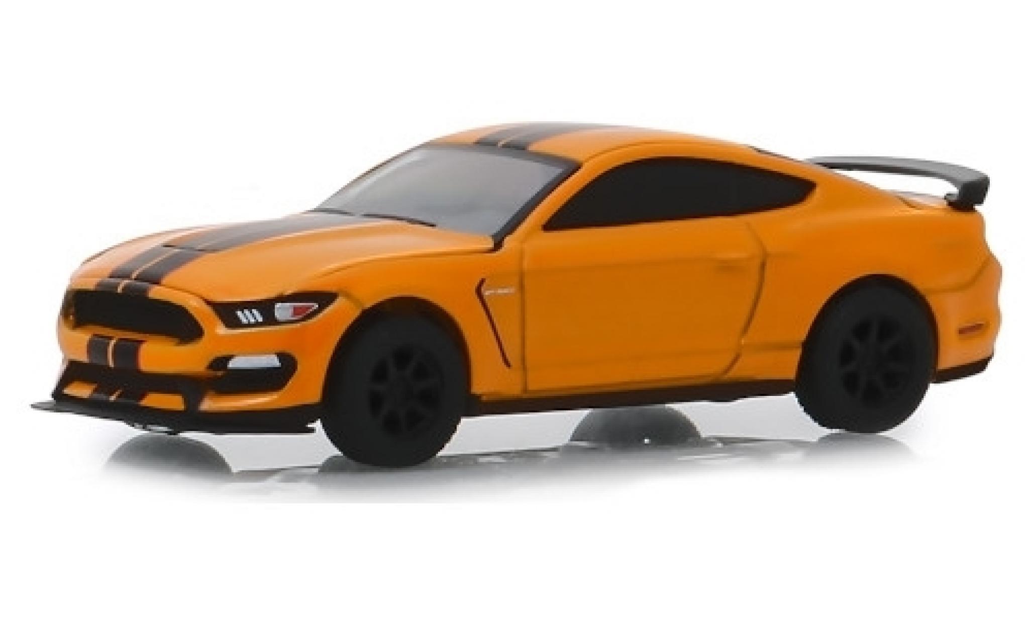 Shelby GT 1/64 Greenlight Ford 350R oranje/zwart 2019 modelauto