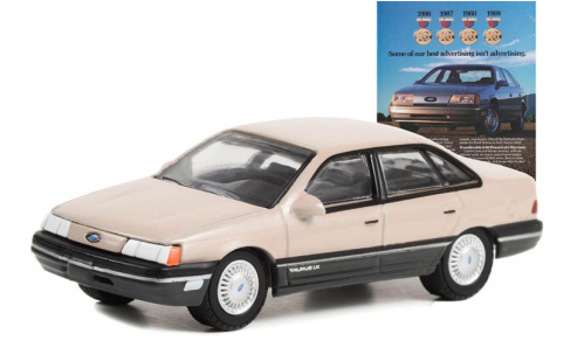 Ford Taurus 1/64 Greenlight beige 1989 modelauto