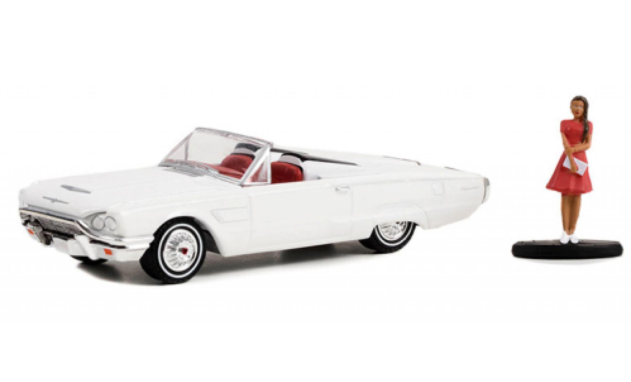 Ford Thunderbird 1/64 Greenlight Cabriolet wit 1965 modelauto