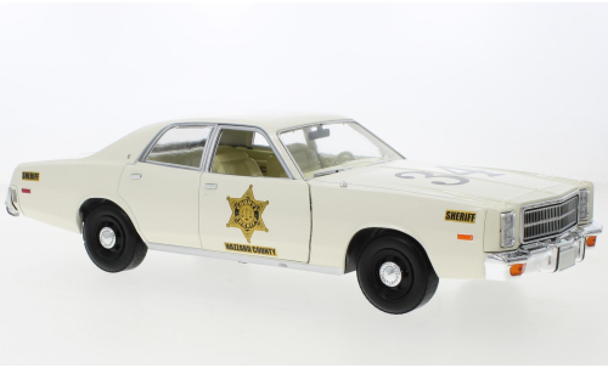 Plymouth Fury 1/18 Greenlight Rigroenon Sheriff 1977 modelauto