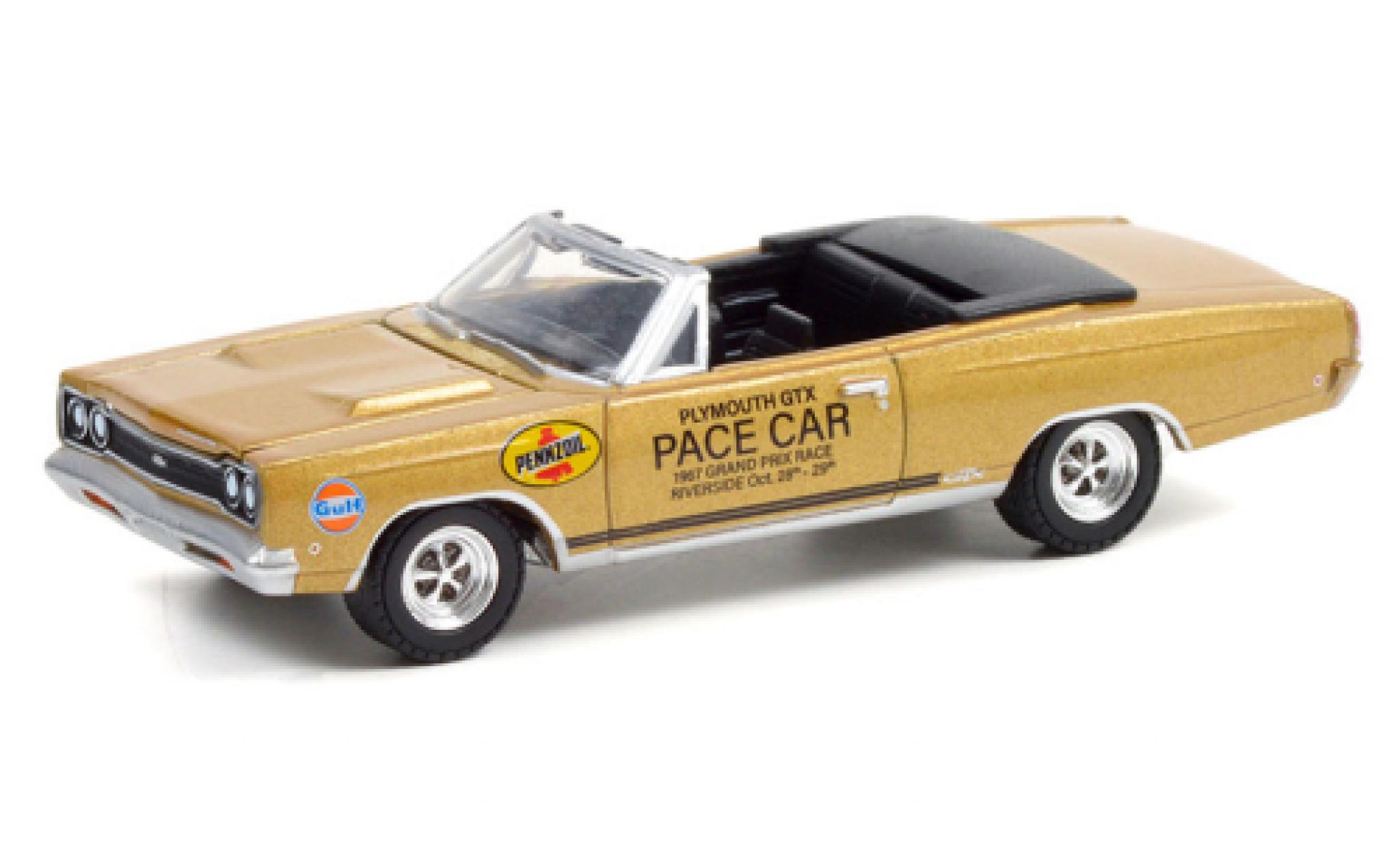 Plymouth GTX 1/64 Greenlight Hemi Cabriolet Pace Car 1968 modelauto