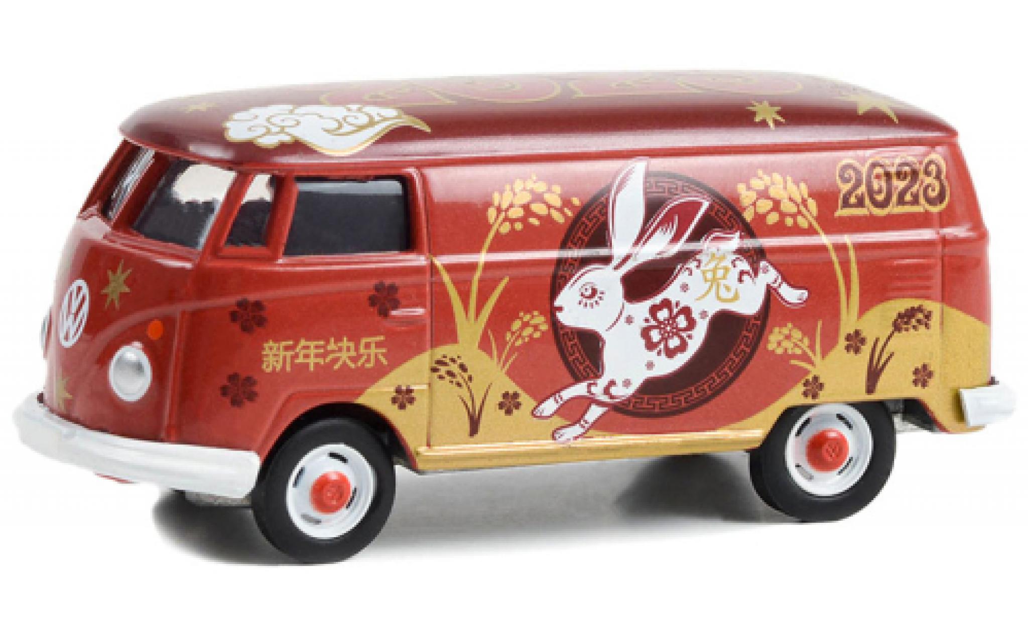 Volkswagen T1 1/64 Greenlight Bestelwagen 2023 - Year Of The Rabbit modelauto