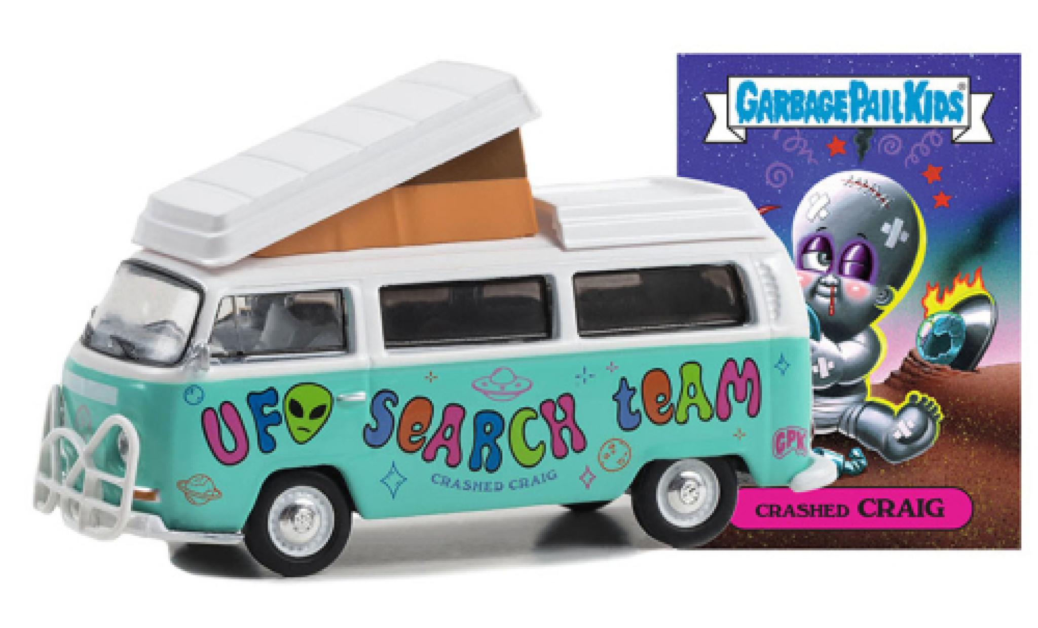 Volkswagen T2 1/64 Greenlight Camper la chaux/wit 1968 modelauto