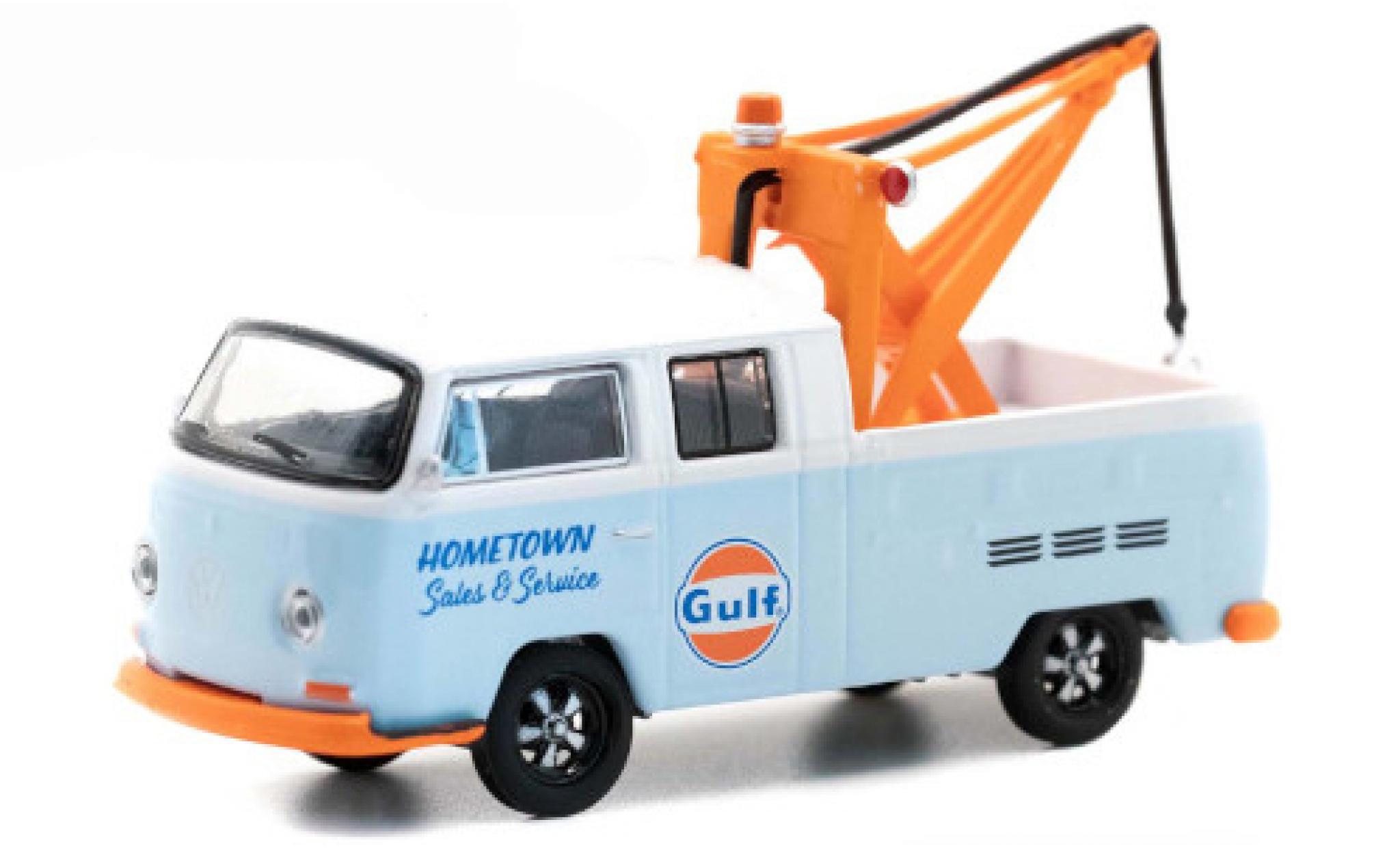 Volkswagen T2 1/64 Greenlight Doppelkabine Gulf 1969 modelauto