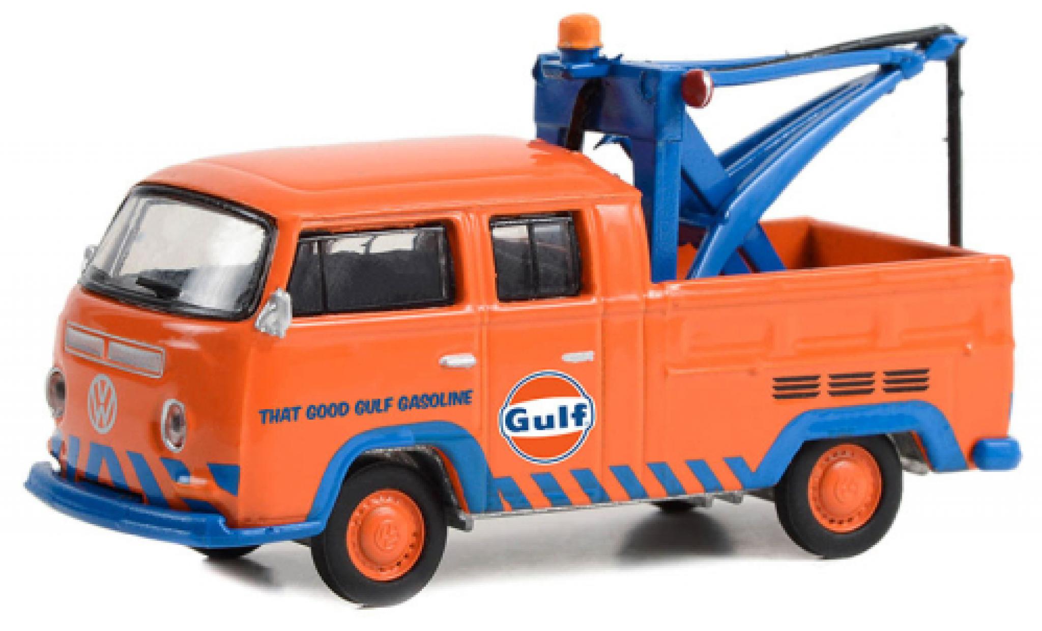 Volkswagen T2 1/64 Greenlight Doppelkabine Gulf 1970 modelauto