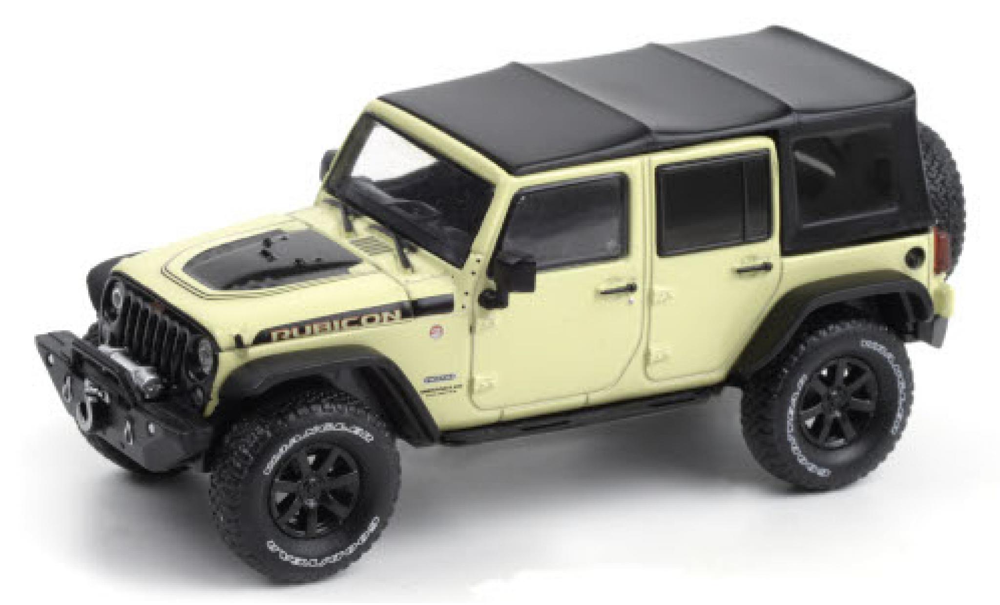 Jeep Wrangler 1/43 Greenlight Unlimited Rubicon Recon beige/Dekor 2018 Dach abnehmbar modelauto