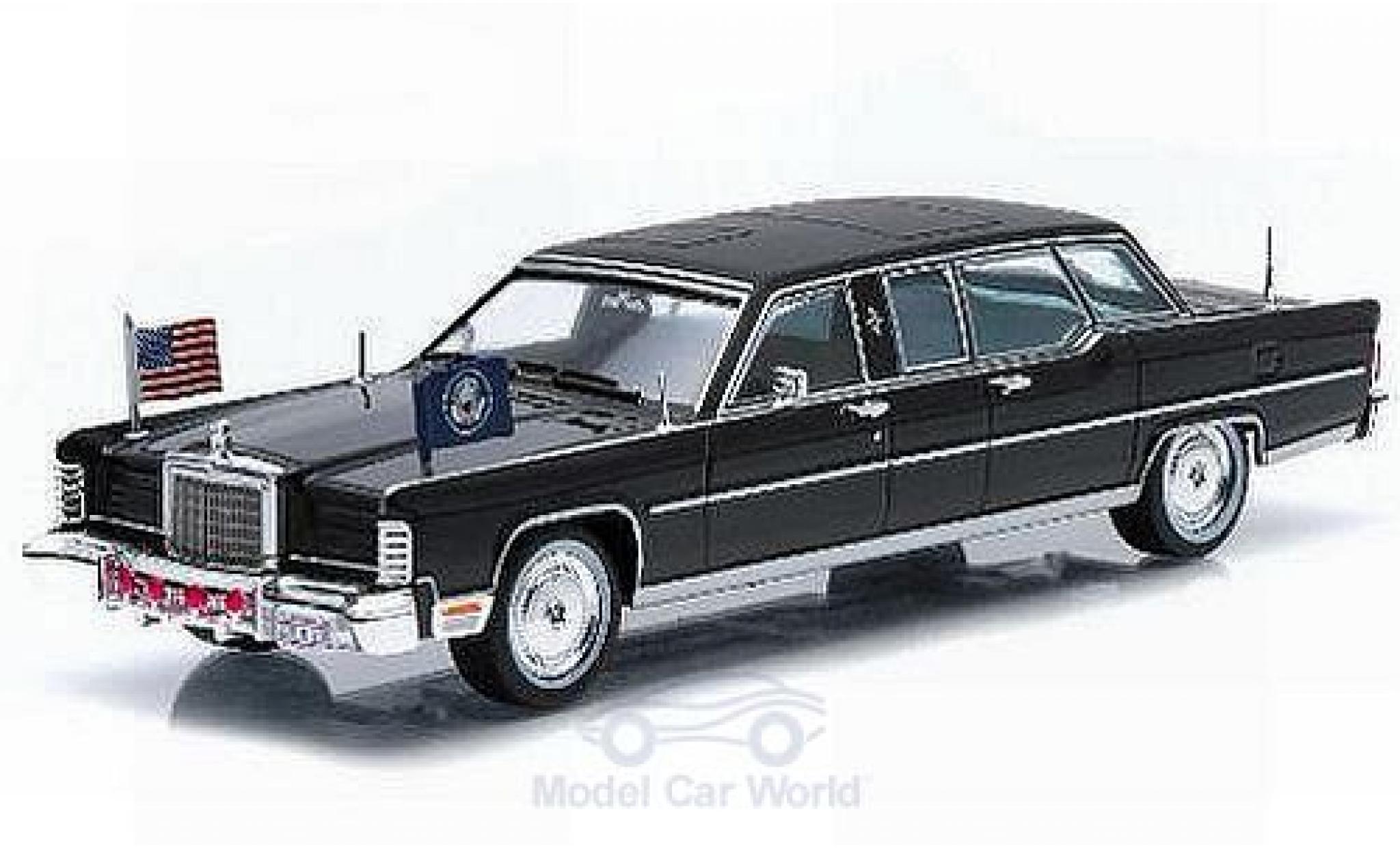 Lincoln Continental 1/43 Greenlight zwart Ronald Reagan 1972 modelauto