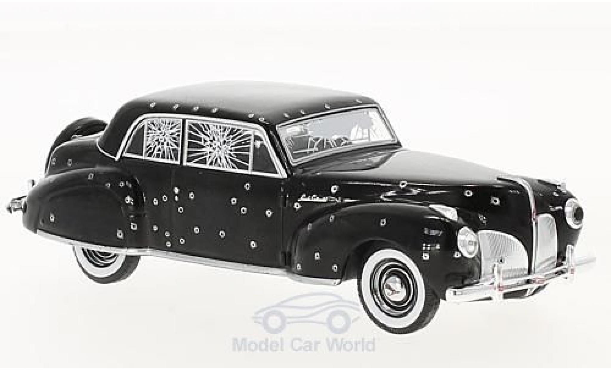 Lincoln Continental 1/43 Greenlight zwart The Godfather 1972 1941 with Bullet Whole Damage modelauto