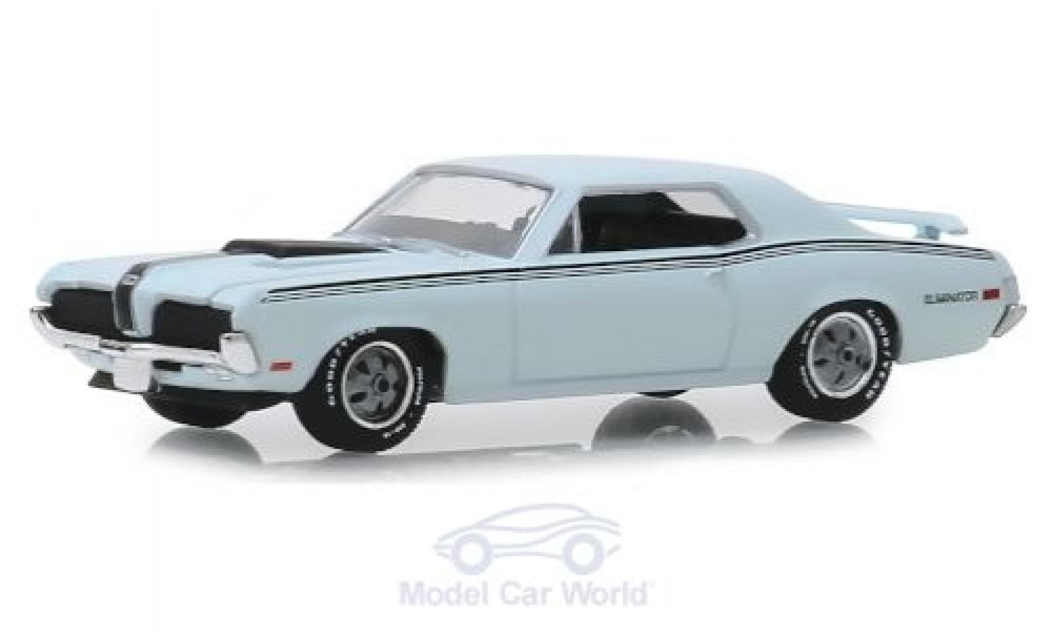 Mercury Cougar 1/64 Greenlight Eliminator grijs/zwart 1970 modelauto