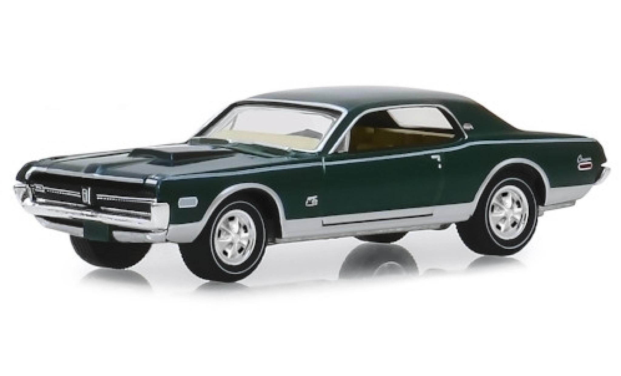 Mercury Cougar 1/64 Greenlight XR7 GT-E 428 Cobra Jet metallic groen/matt-zwart 1968 modelauto